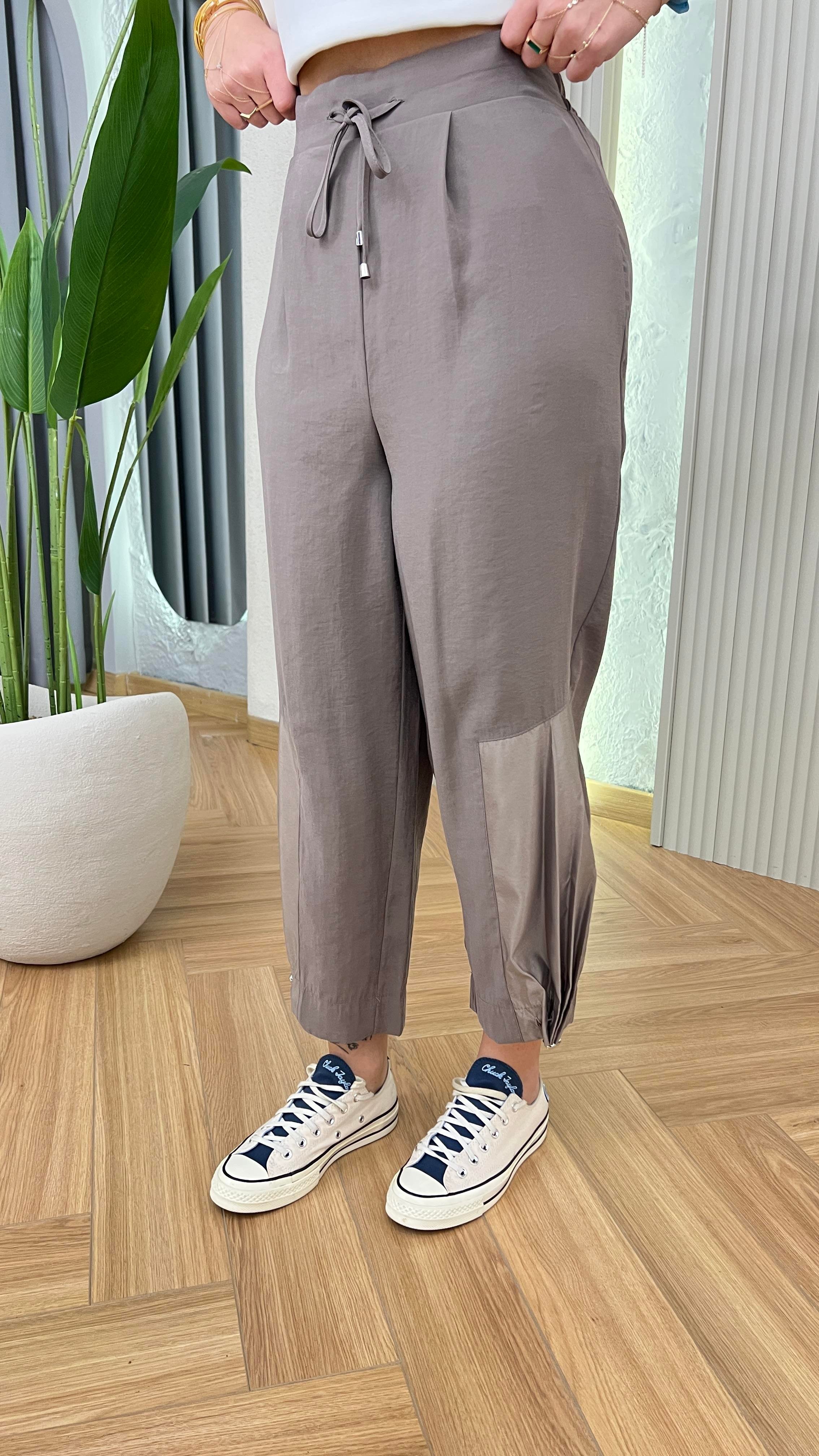 Vizon Resal Paraşüt Detaylı Arkası Lastikli Tensel Pantolon