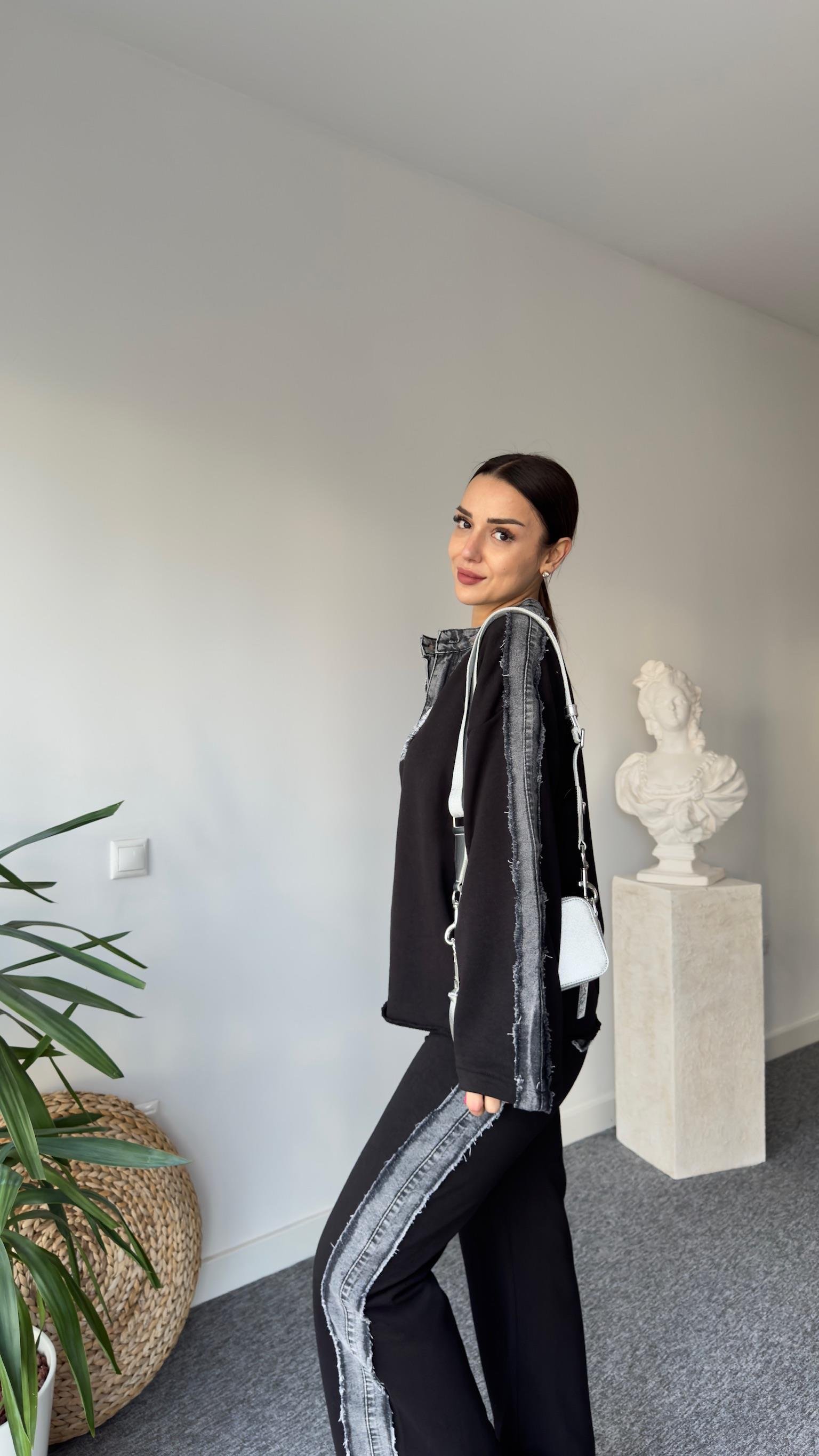Lindy Kot Geçişli Siyah Eşofman Takımı