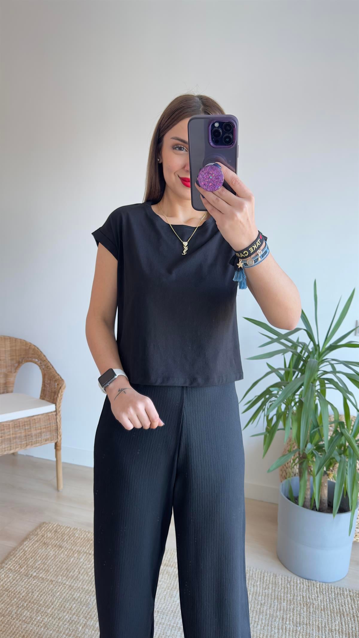 Valens Siyah Basic Tshirt