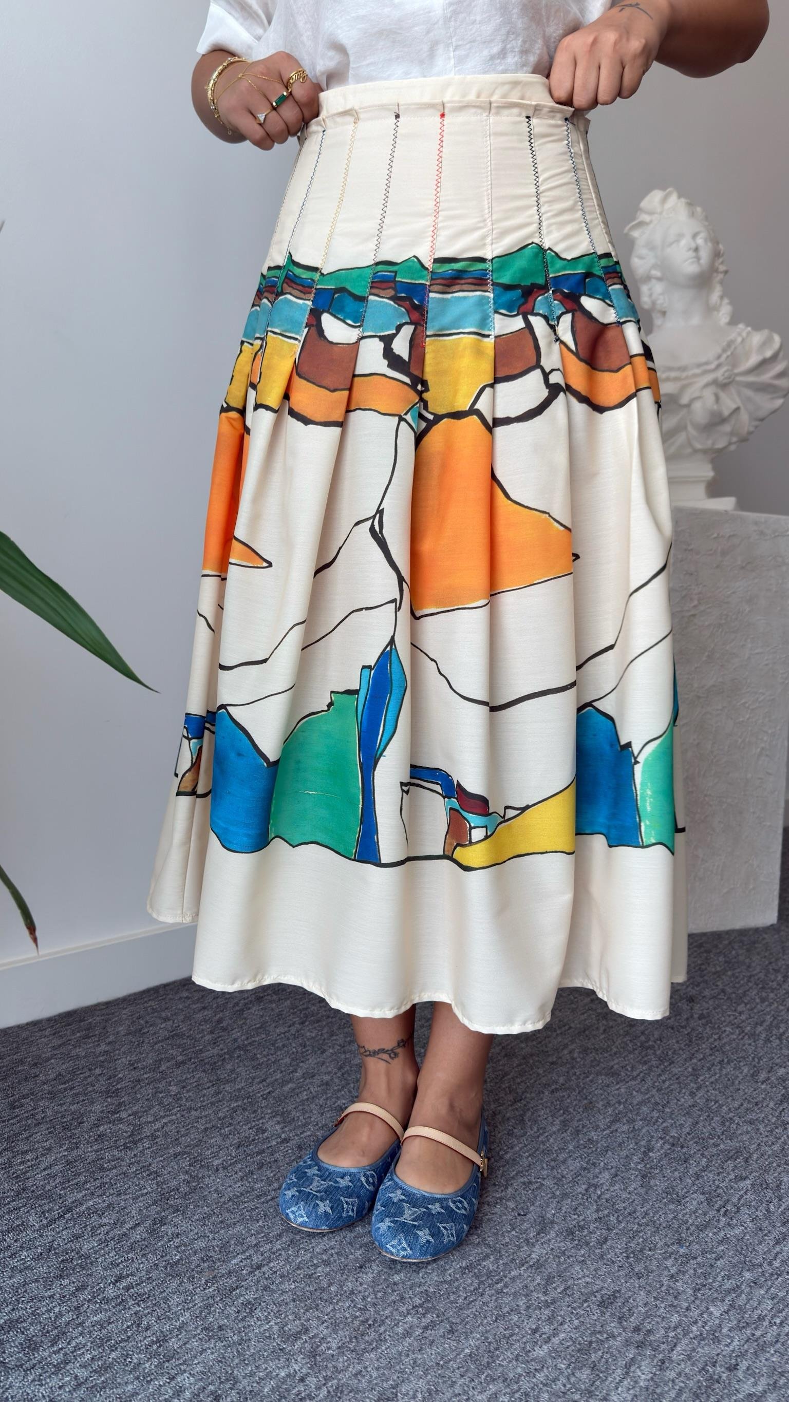 Vonda Desenli Zra Model Pileli Etek
