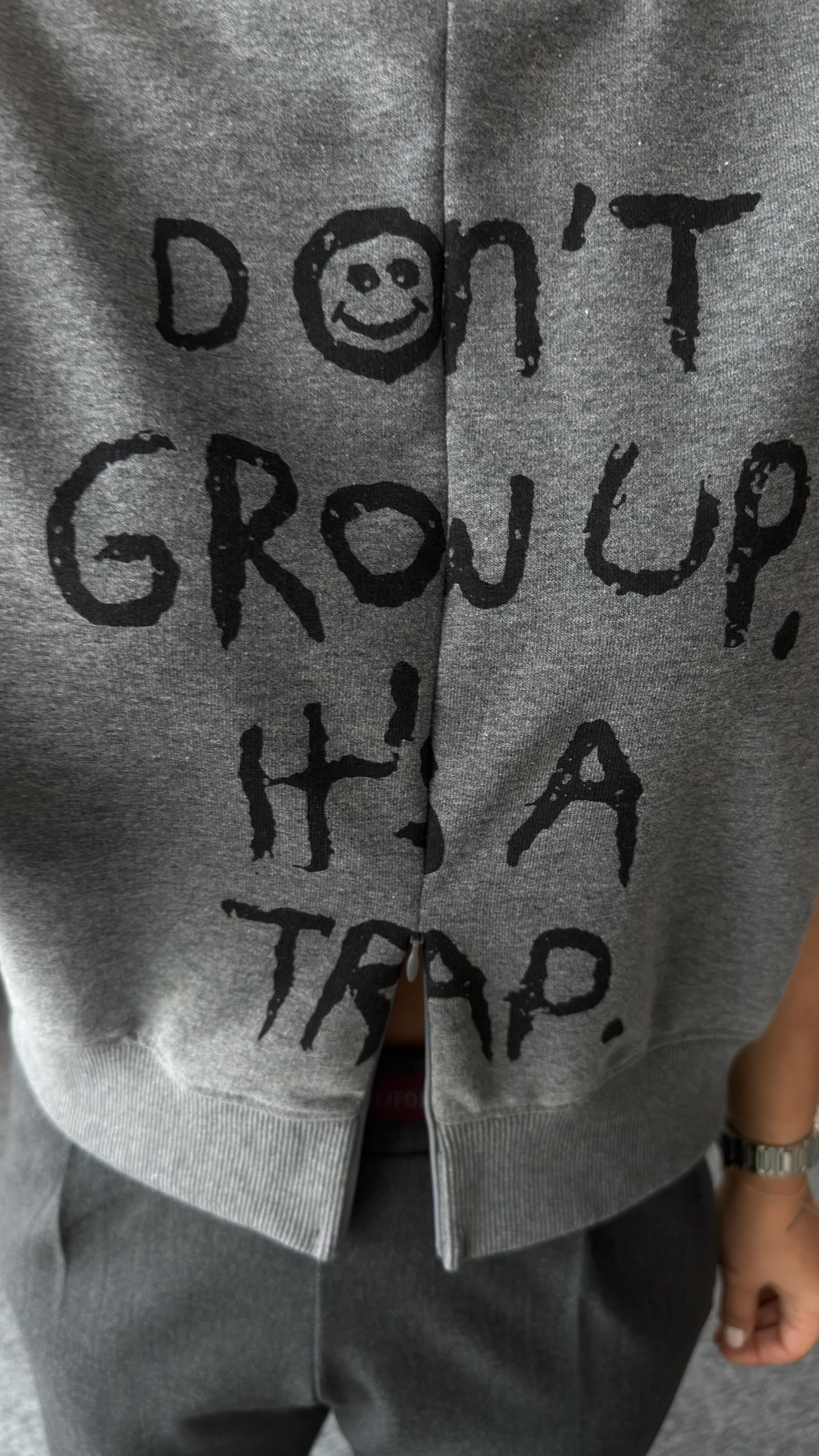 Talisa Yazı Detaylı Gizli Fermuar Sweatshirt