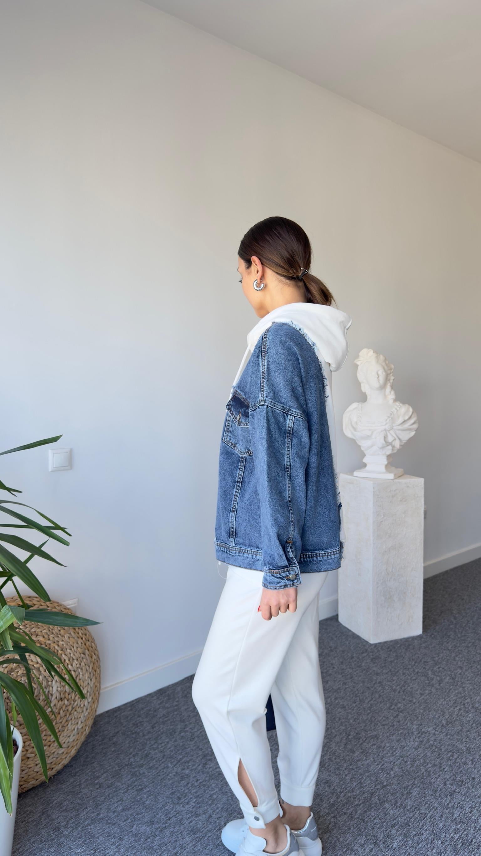Sean Orj Model Kot Garnili Kapüşonlu Sweat