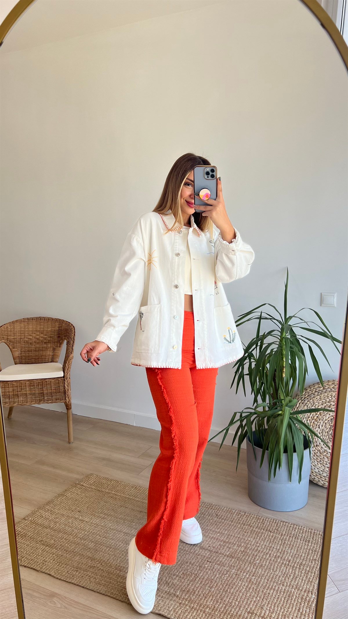 Zara Model Nakış Detaylı Tasarım Ceket