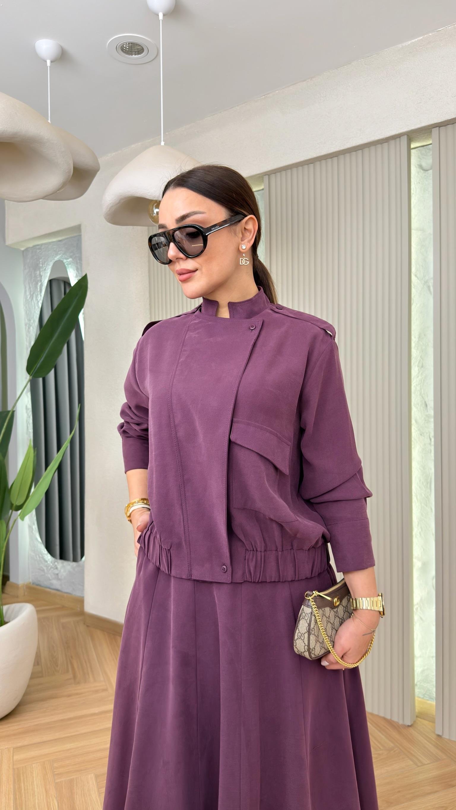Bordo Bellis Premium Etekli Tensel Modal Takım
