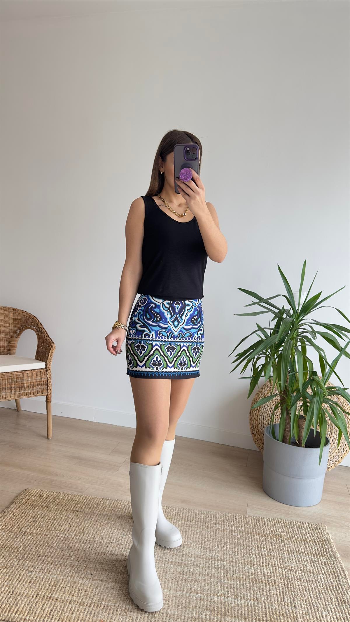 Zra Model Etnik Desen Etek