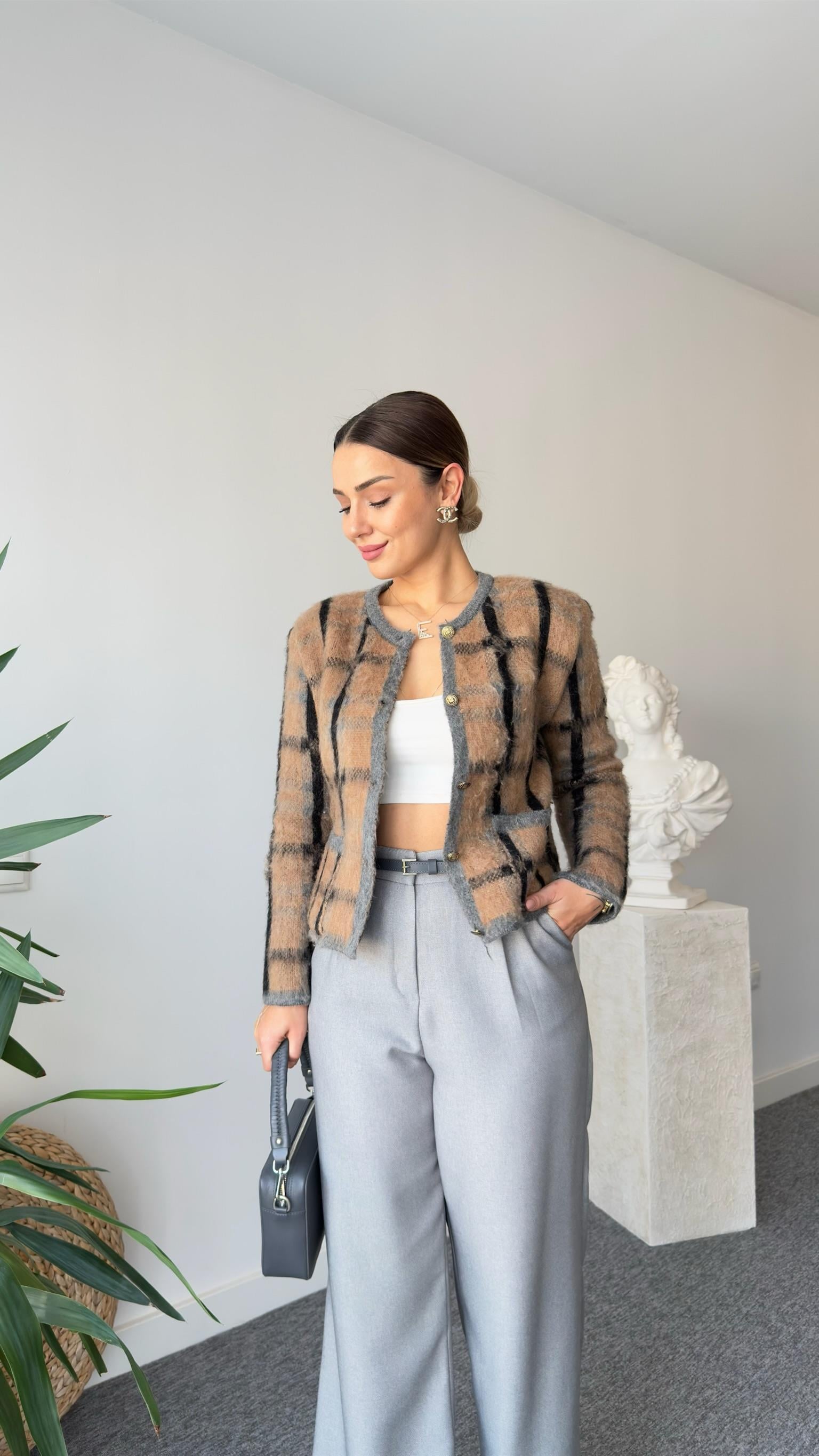 Orj Marka Kareli Yün Hırka