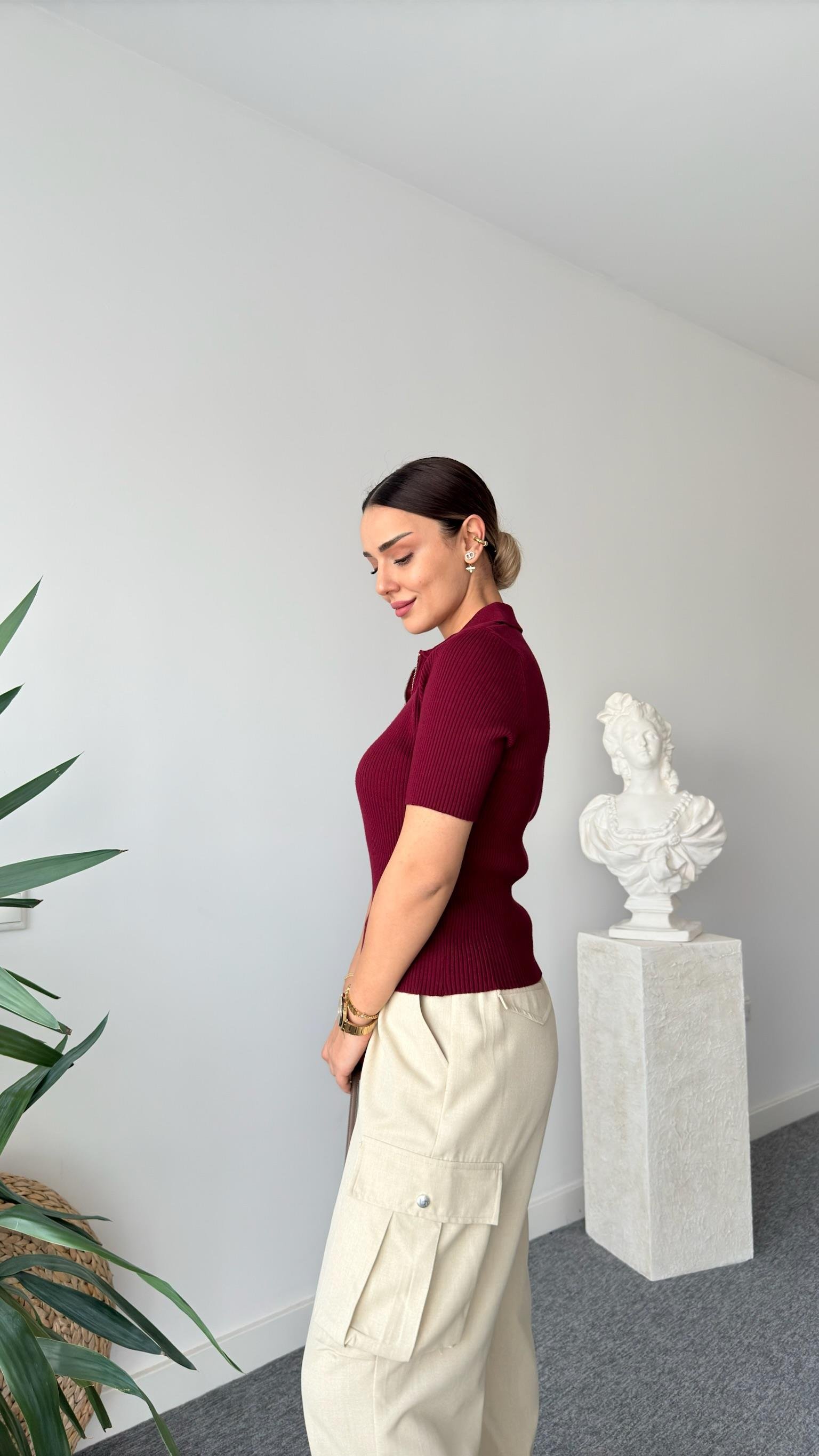 Bordo Sapel Soft Doku Massi Triko