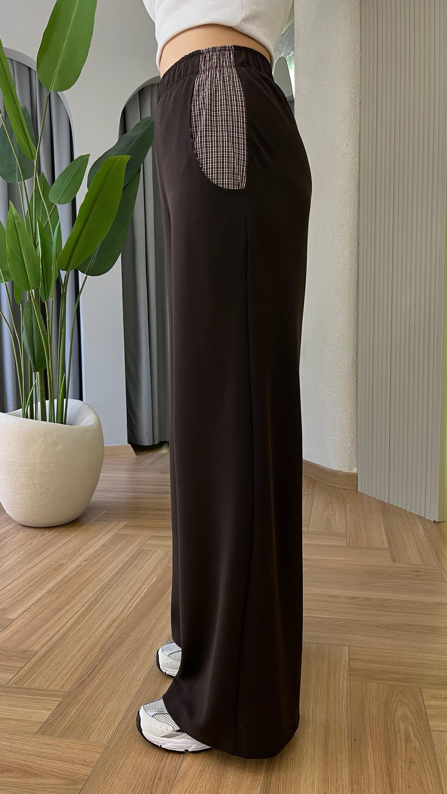 Kahve Slage Premium Gömlek Pantolon Takım
