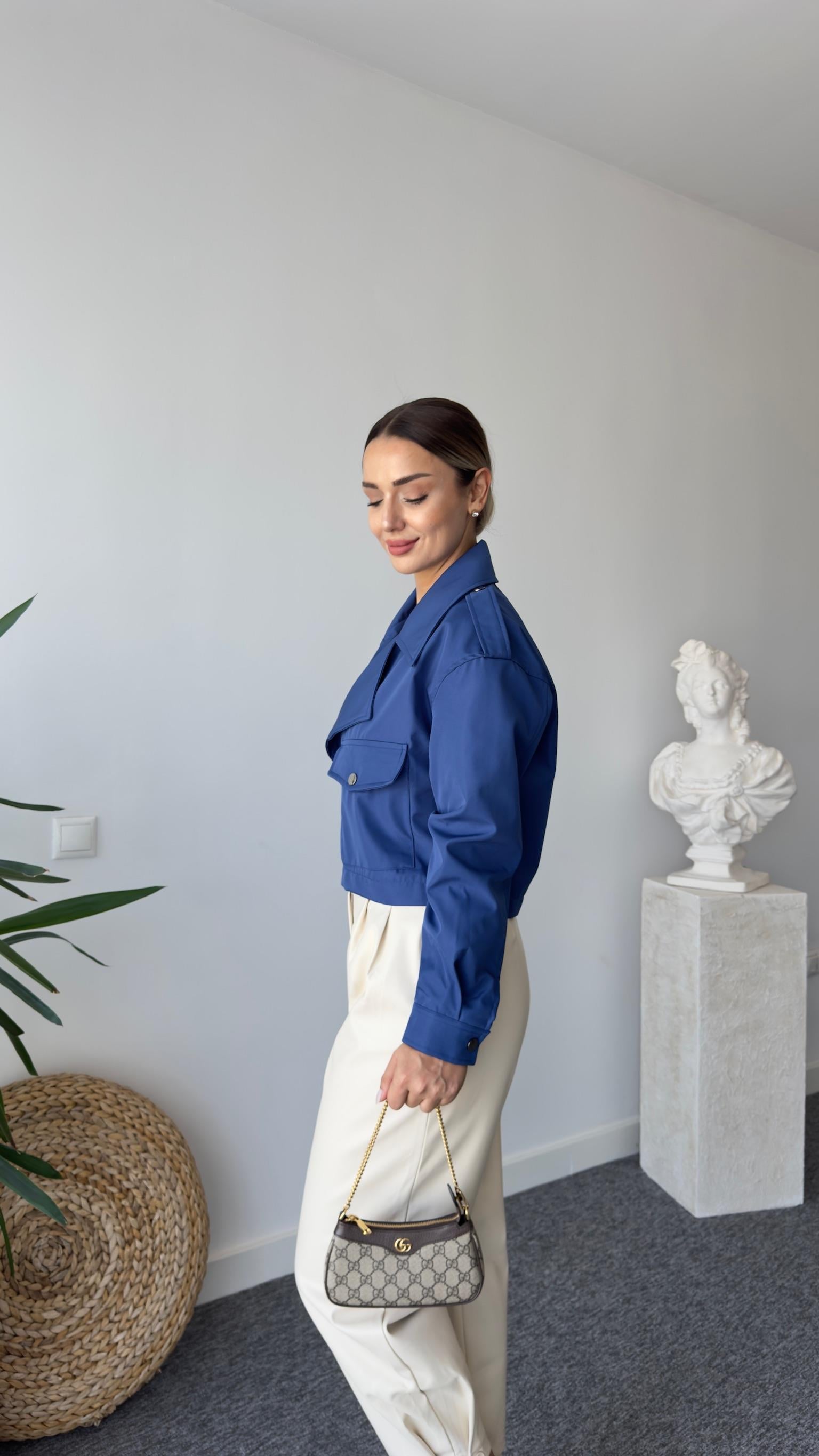 Orj Marka Astarlı Mavi Zra Trenç