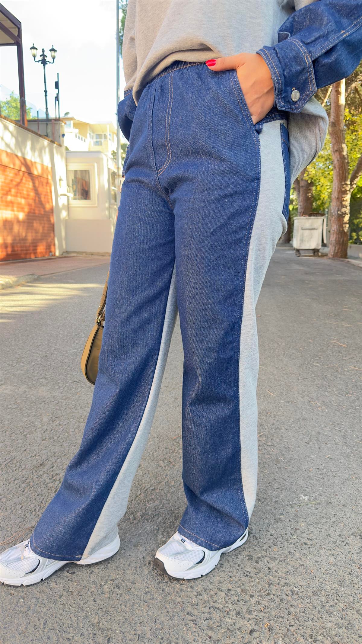 Jean Detaylı Zra Model Eşofman Takımı