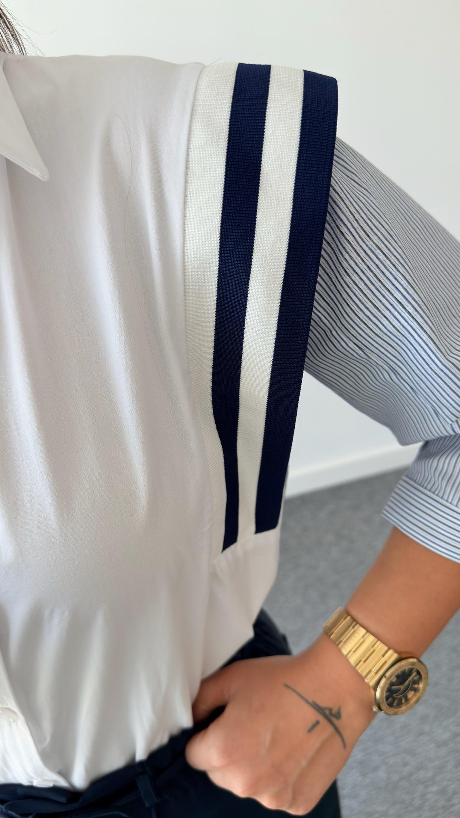 Pref Ribanalı Beyaz Gömlek