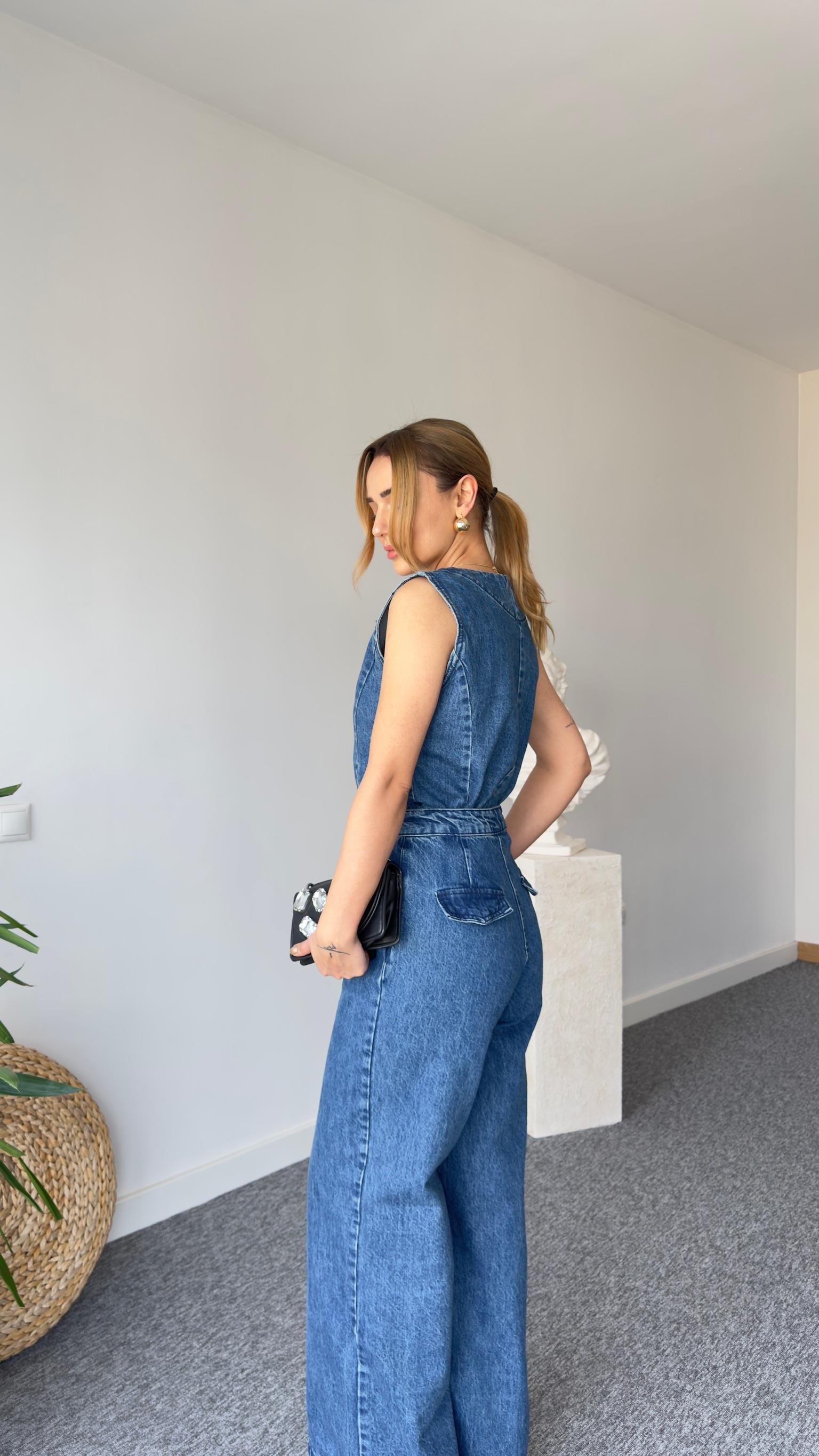 Elite Mavi Yelekli Jean Takım