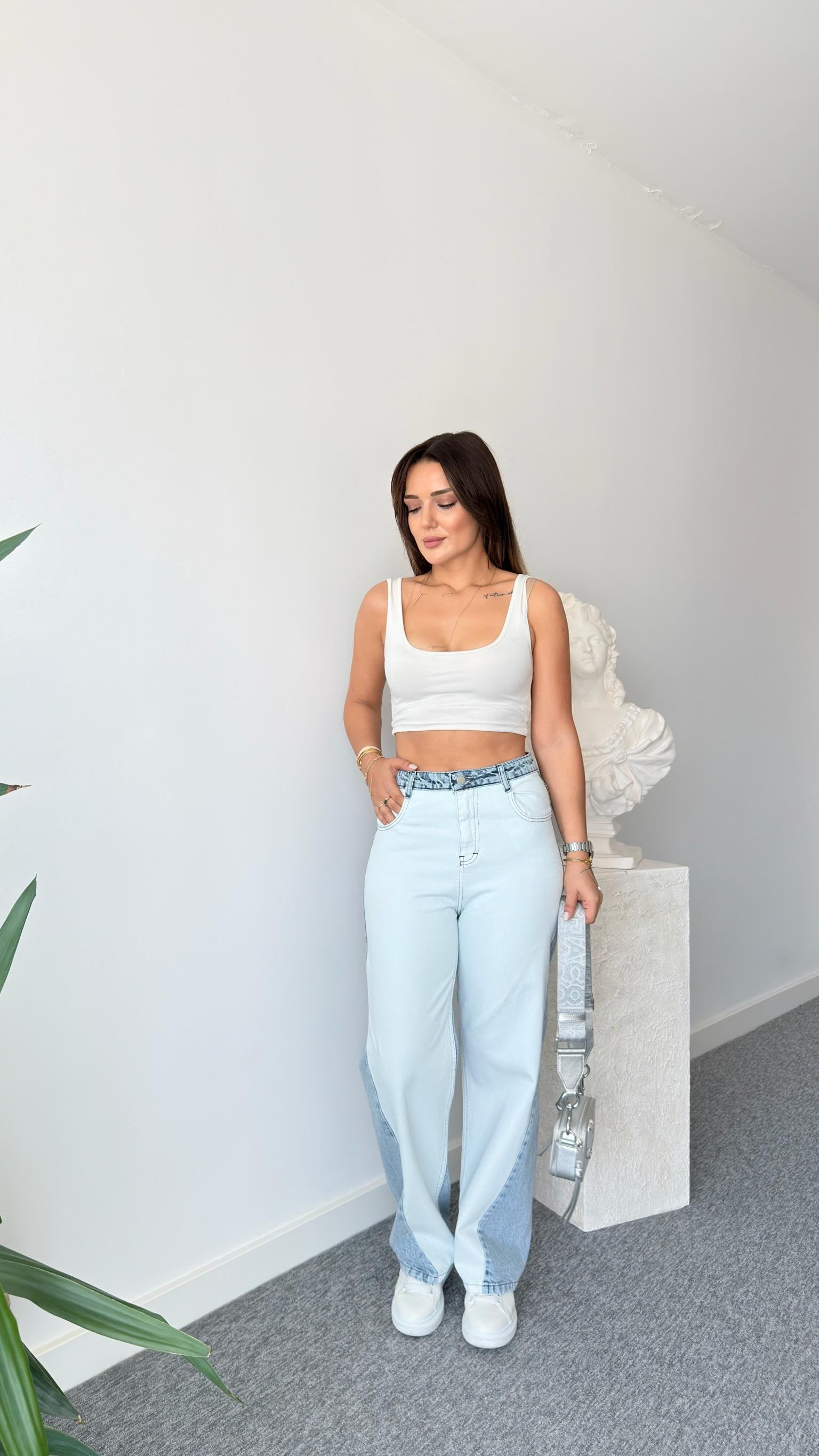 Zra Model Viral Renk Geçişli Jean Takım