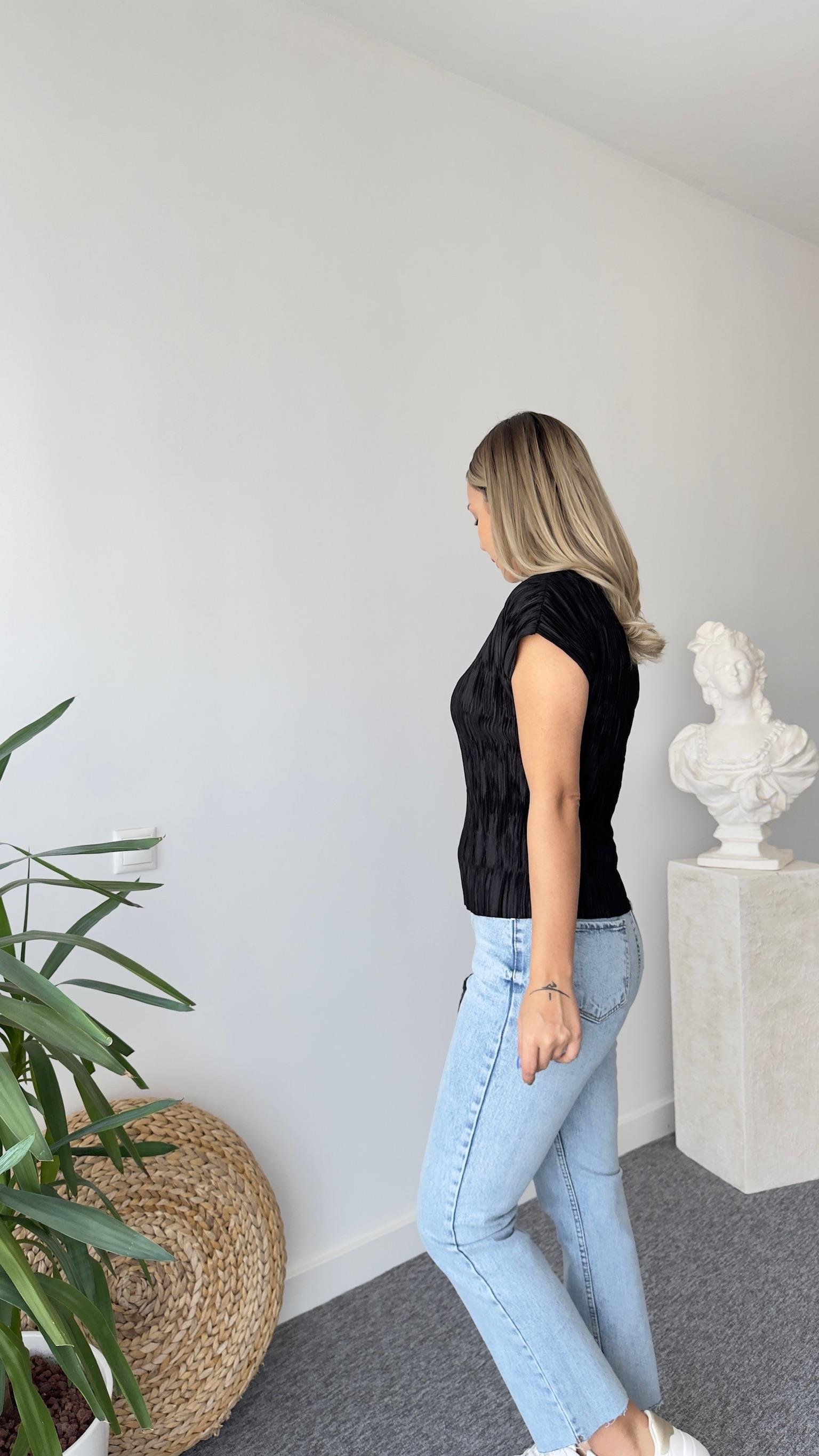 Siyah Krinkıl Tshirt