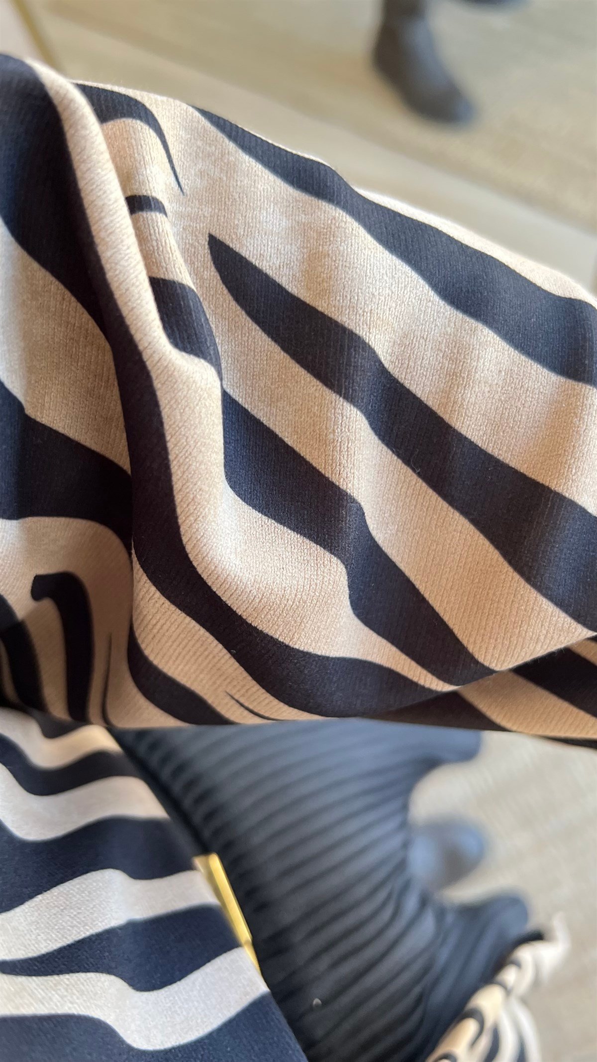 Zebra Desen Süet Gömlek