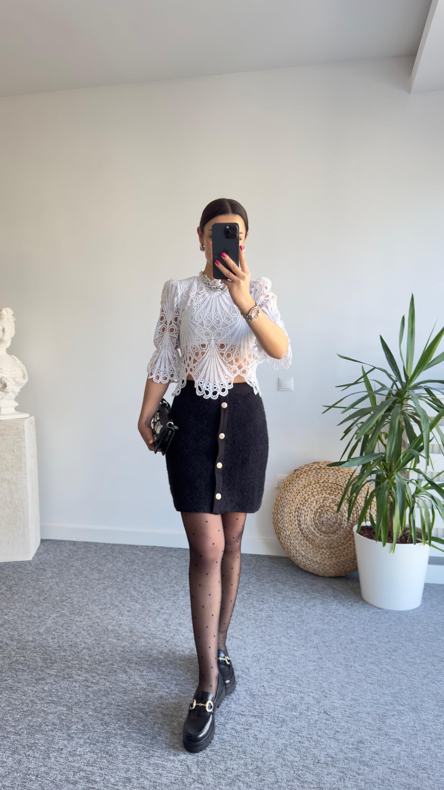 Premıum Gold Düme Sakallı Siyah Etek