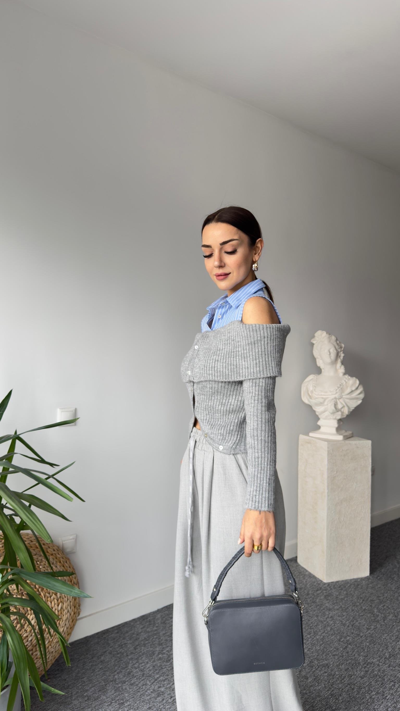 Lose Zra Model Gömlek Detay Triko Kazak