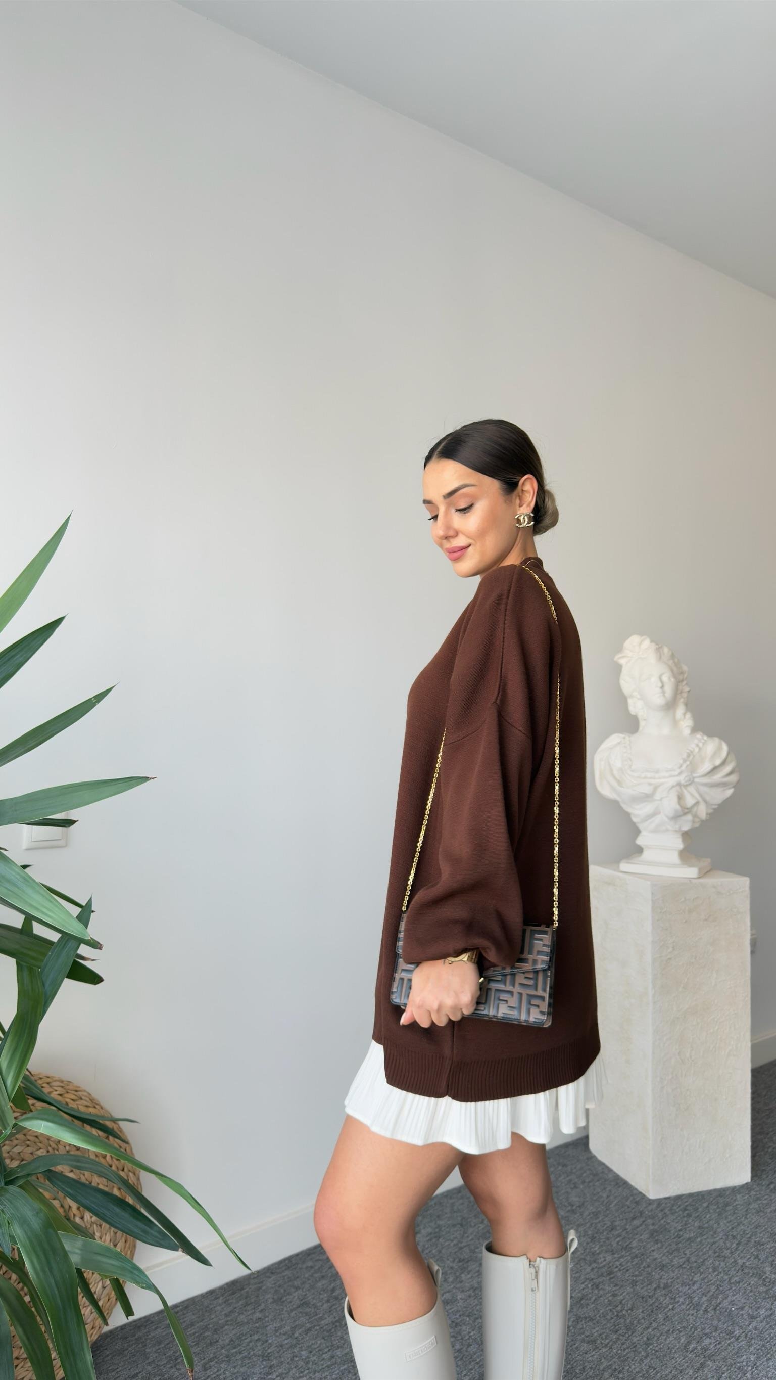 Balon Kol Kahve Kazak