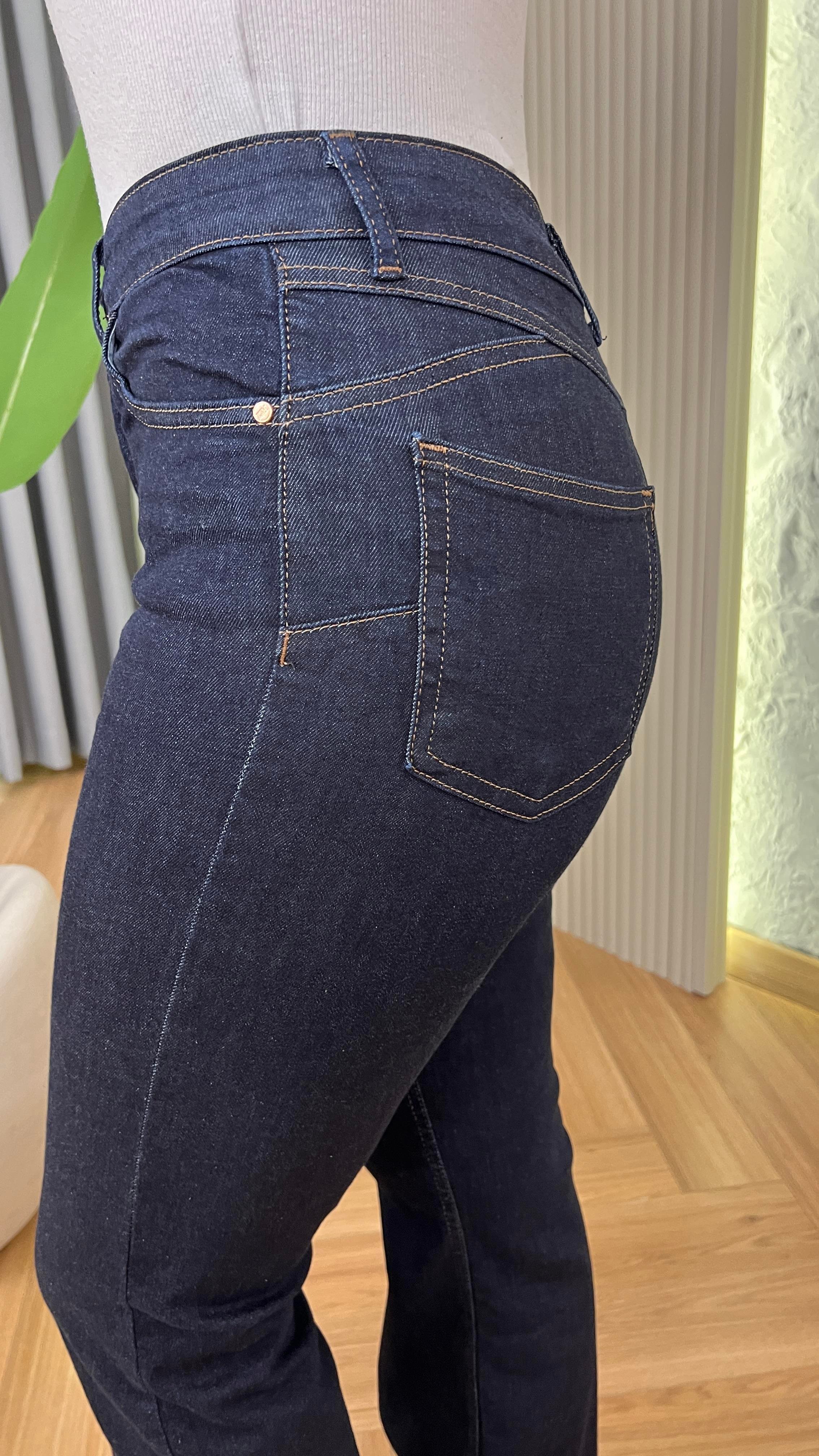 Lacivert Push Up Etkili Jean