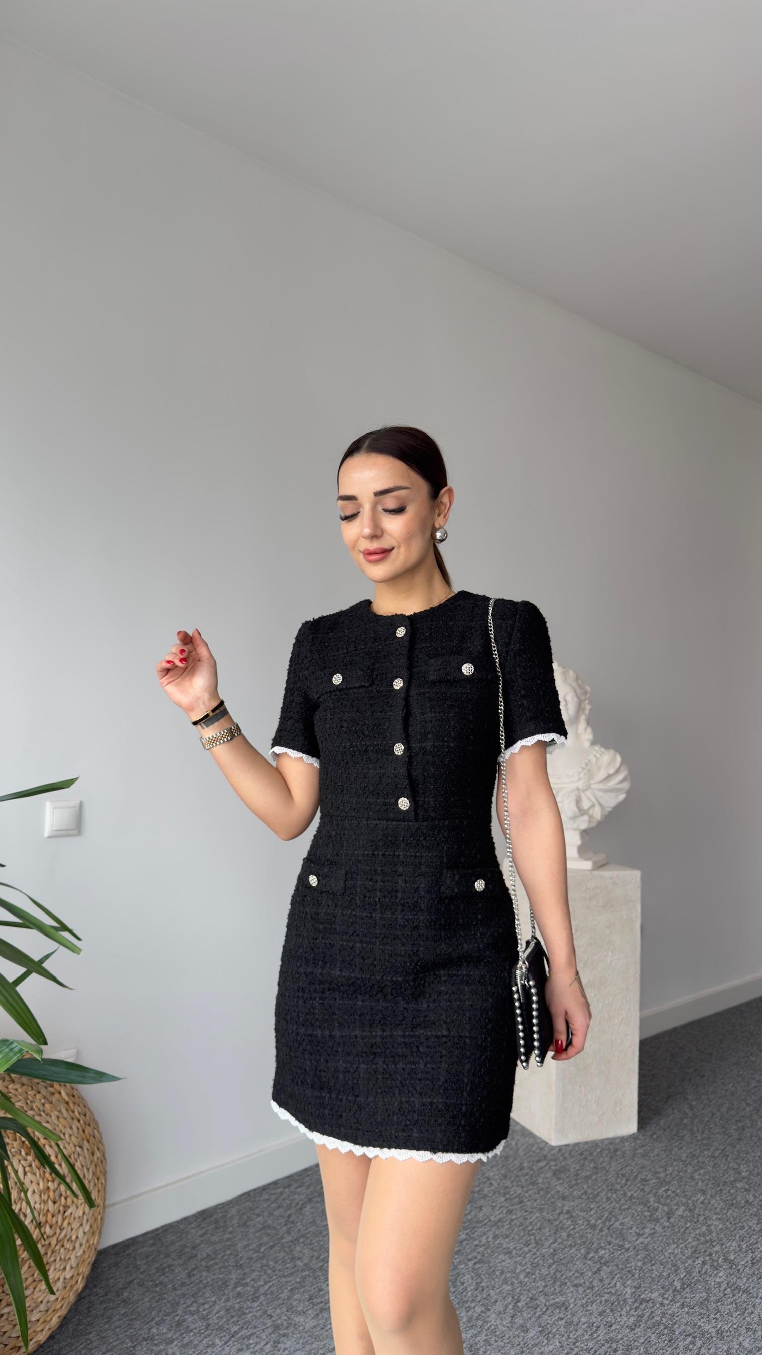 Orj Model Dantel Garnili Tüvit Elbise
