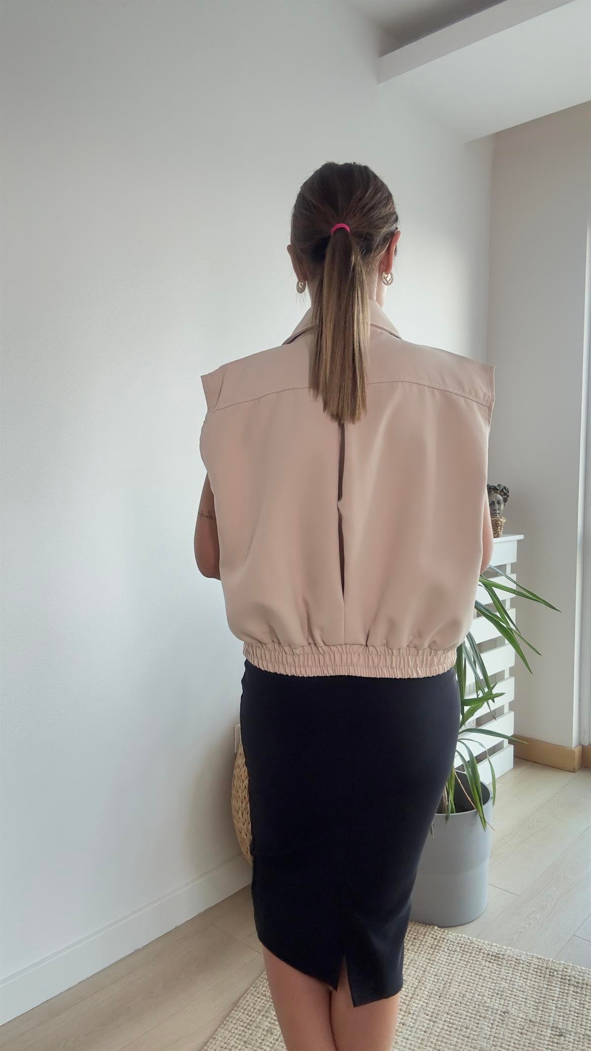 Zra Model Cepli Bej Yelek