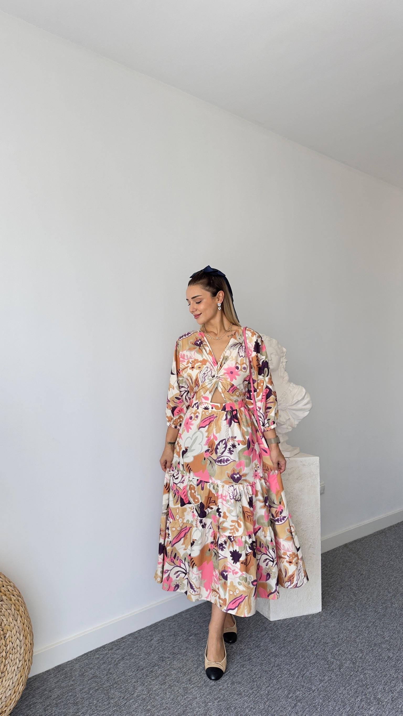 Wanda Zra Model Desenli Elbise