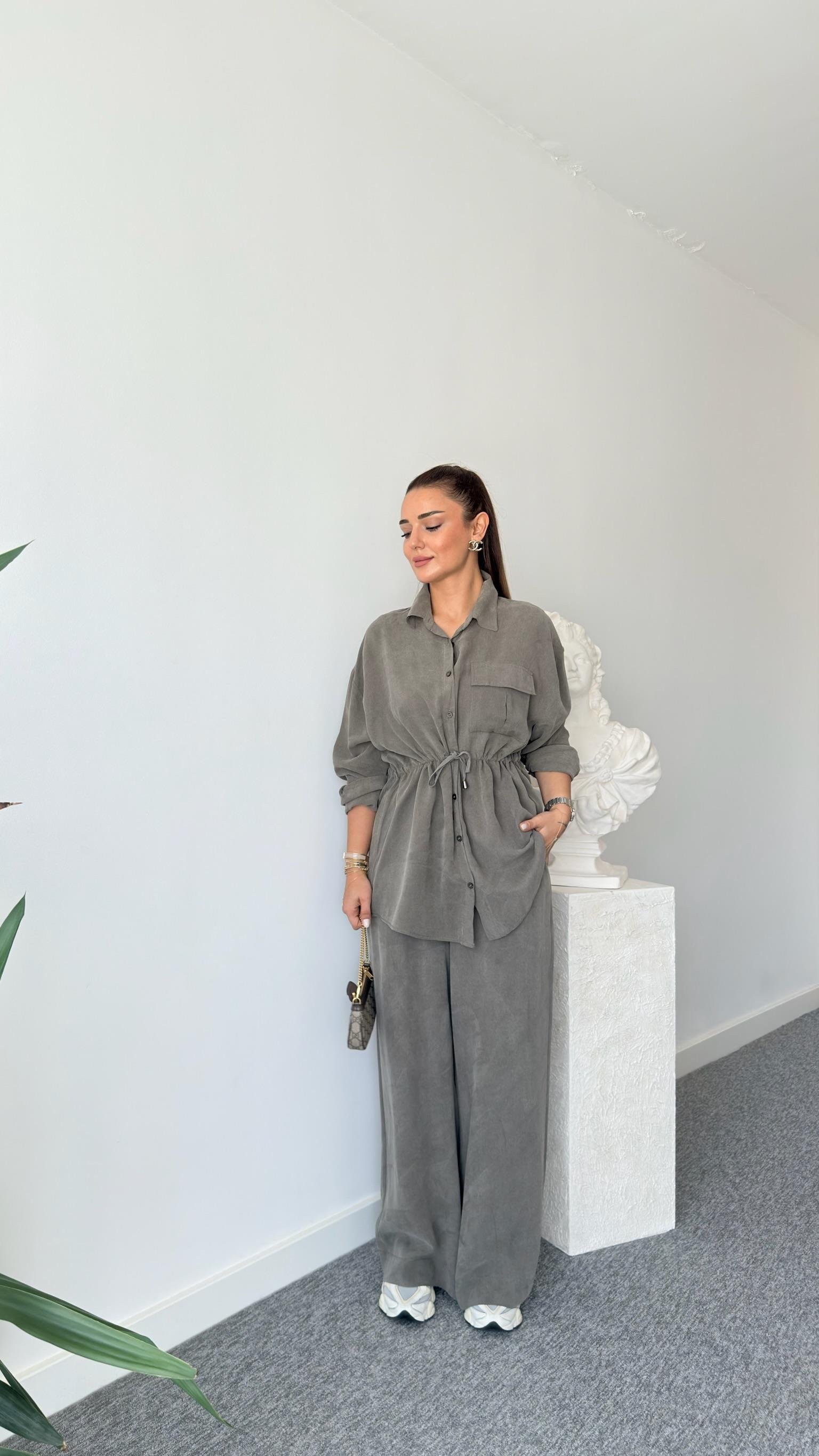 Haki Orena Bel Büzgülü Tensel Takım 