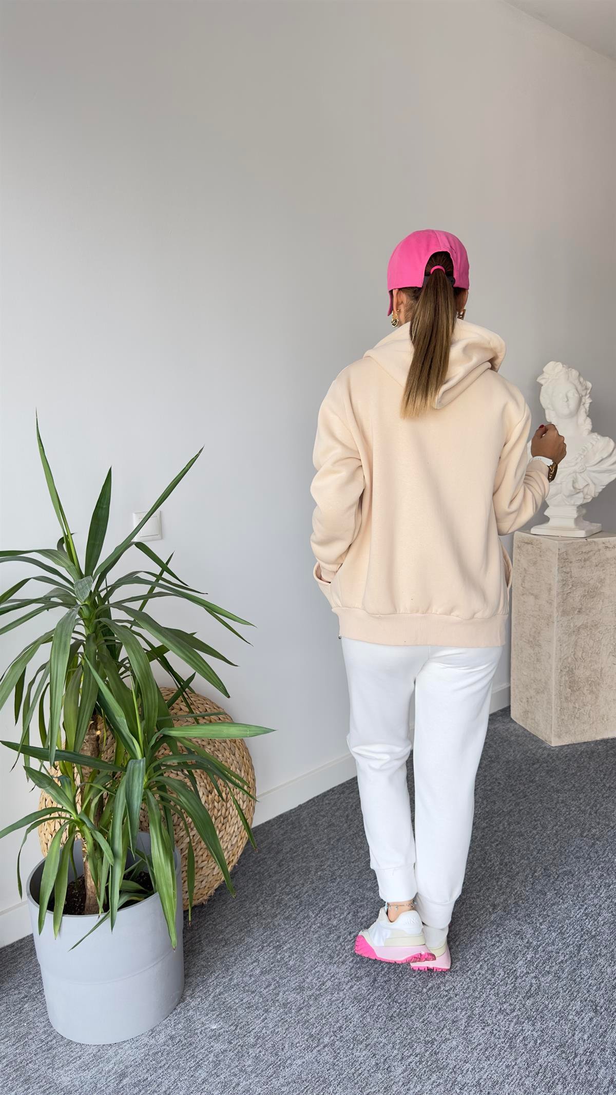 Neyz Şardonlu Yumuşak Doku Bej Sweat
