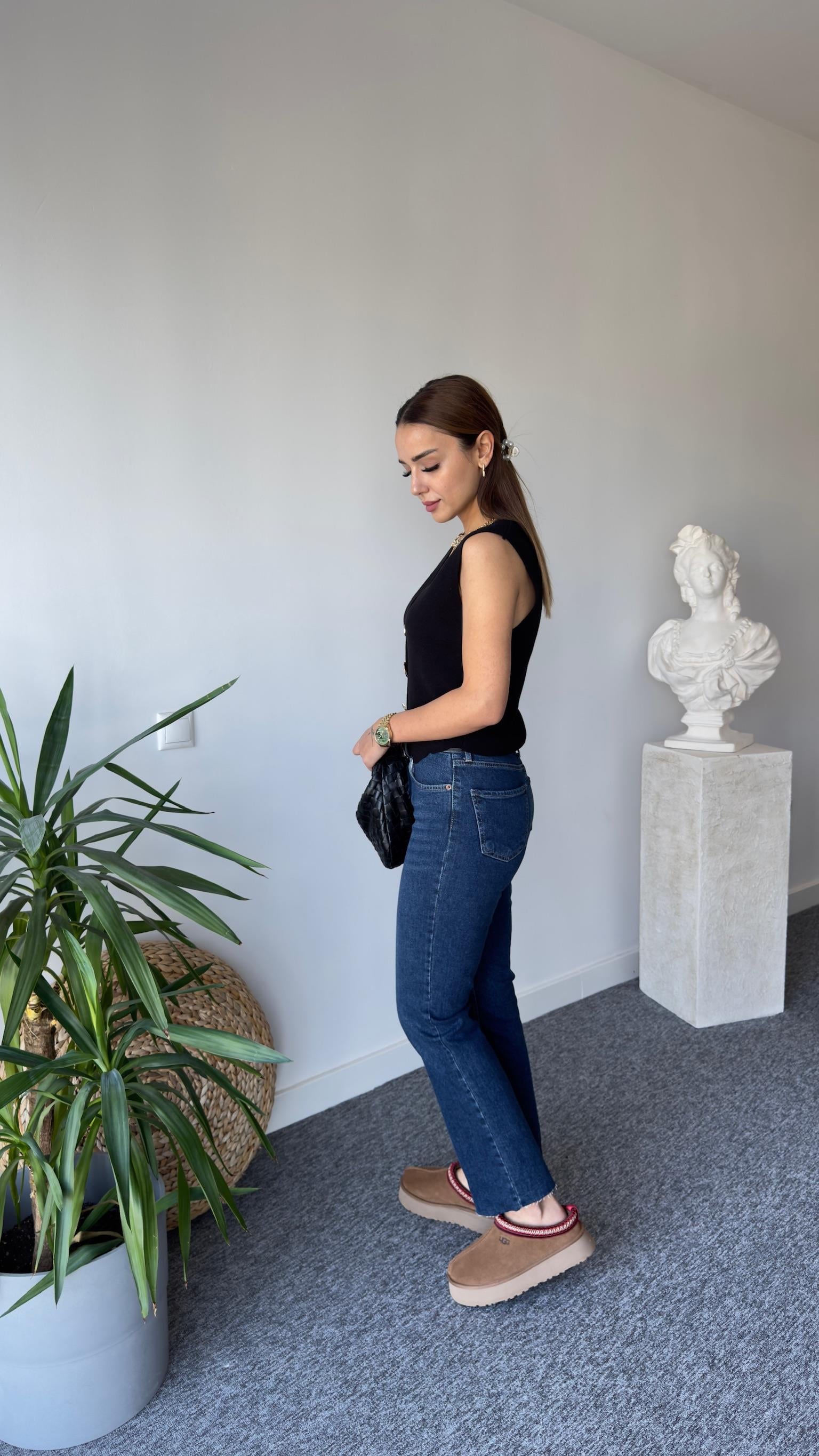 Poema Paça Kesik Mavi Jean