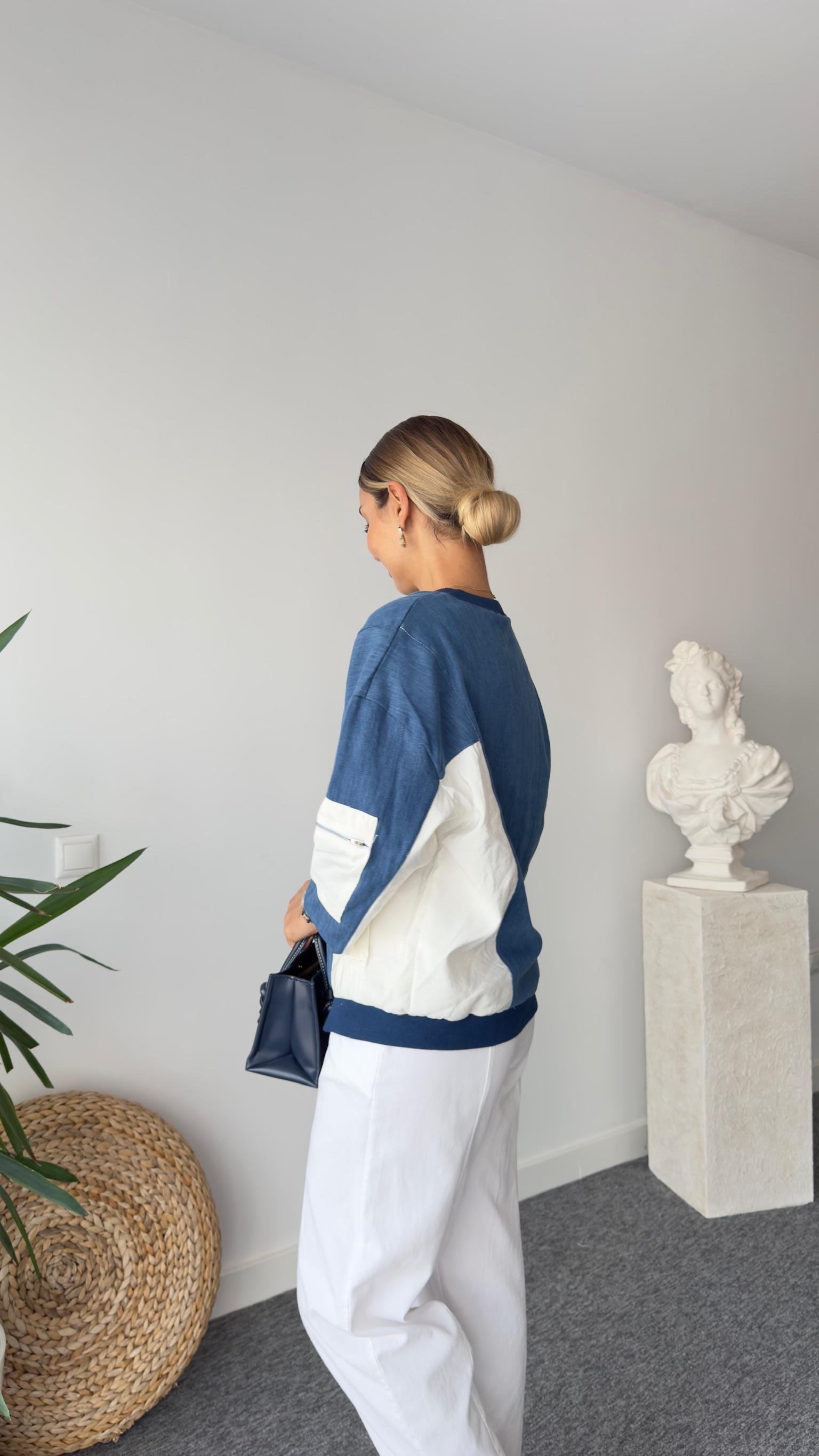 Aliya Paraşüt Garnili Kot Sweat