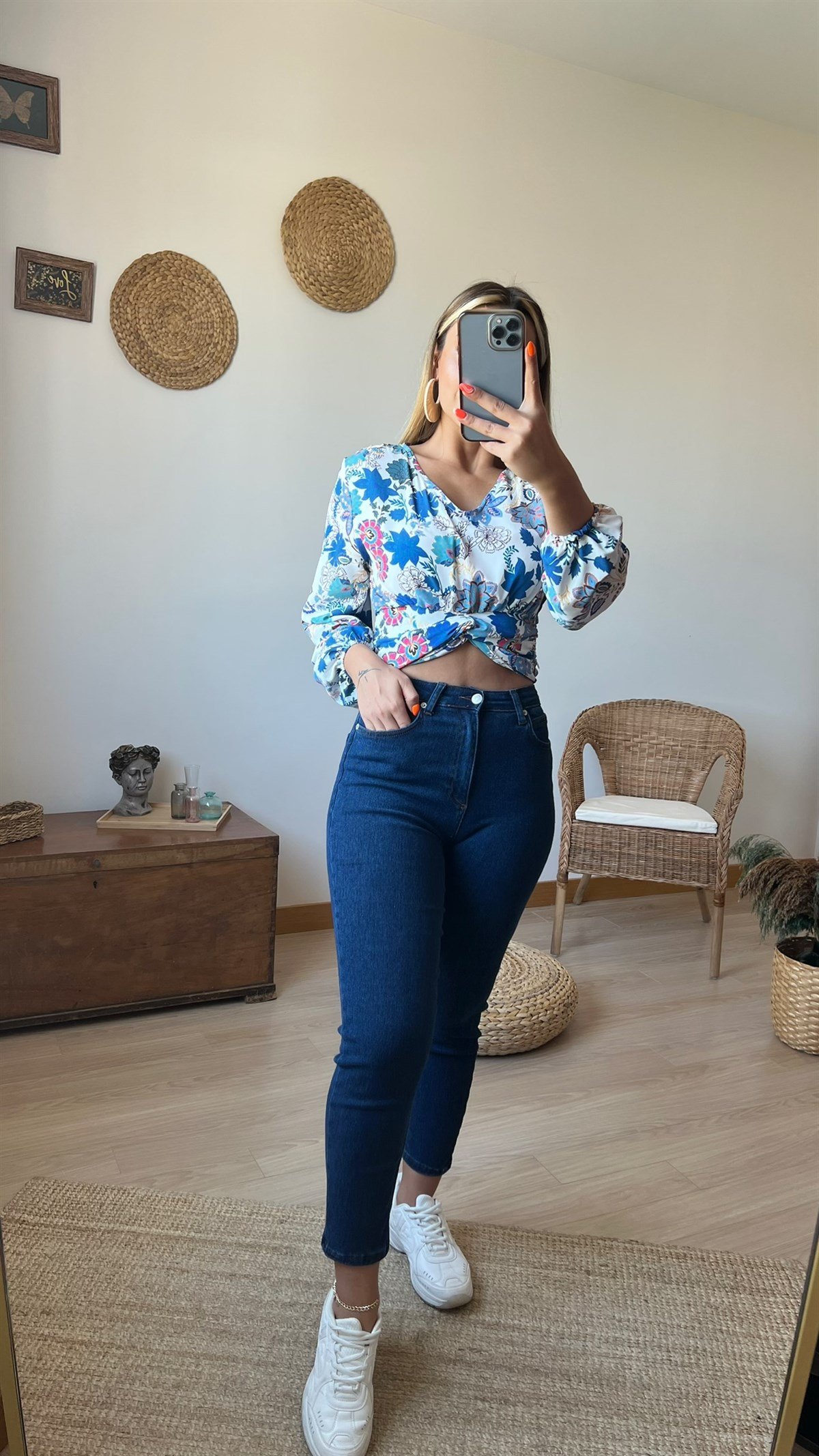 Zara Model Çiçekli Bluz