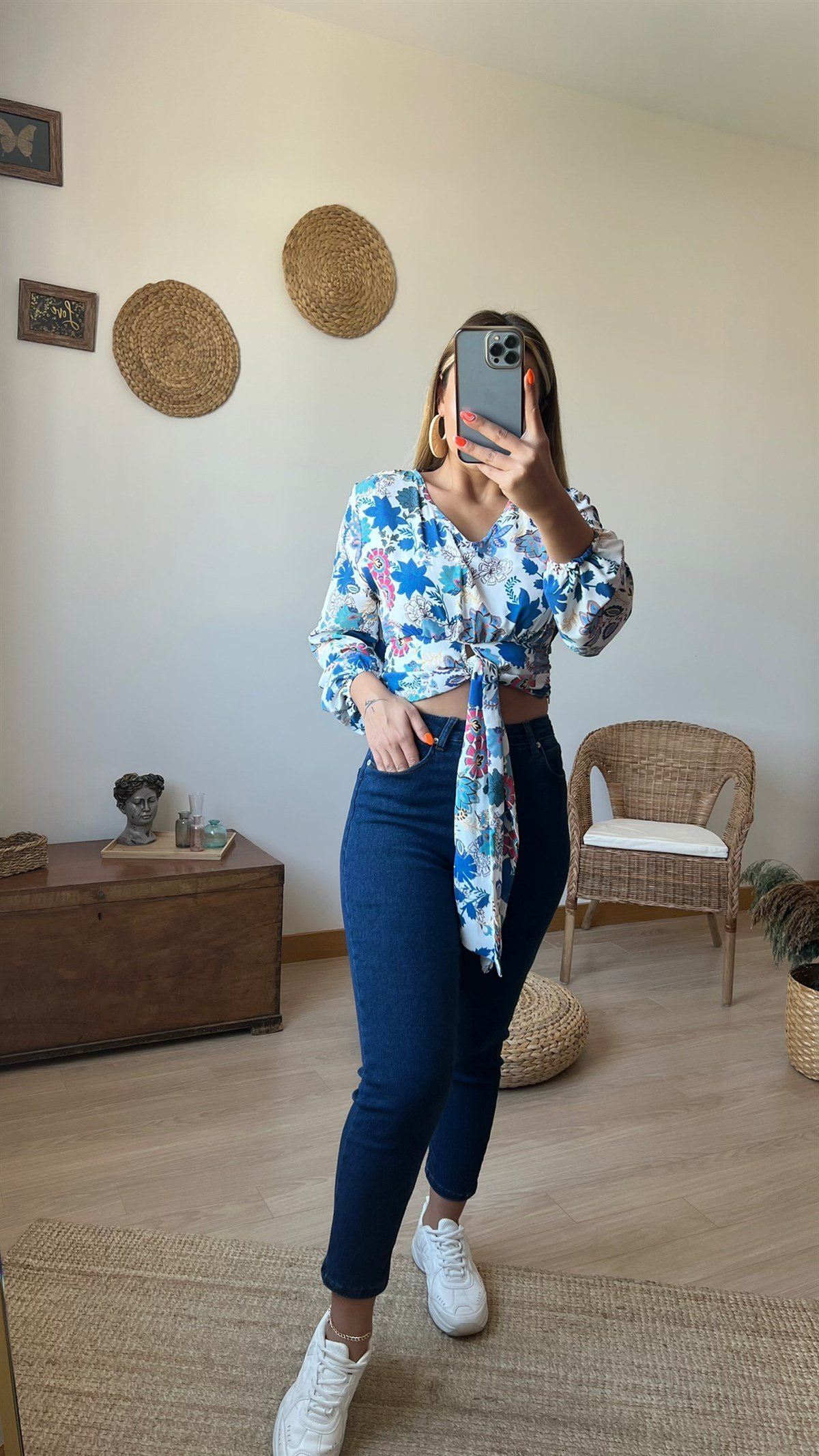 Zara Model Çiçekli Bluz