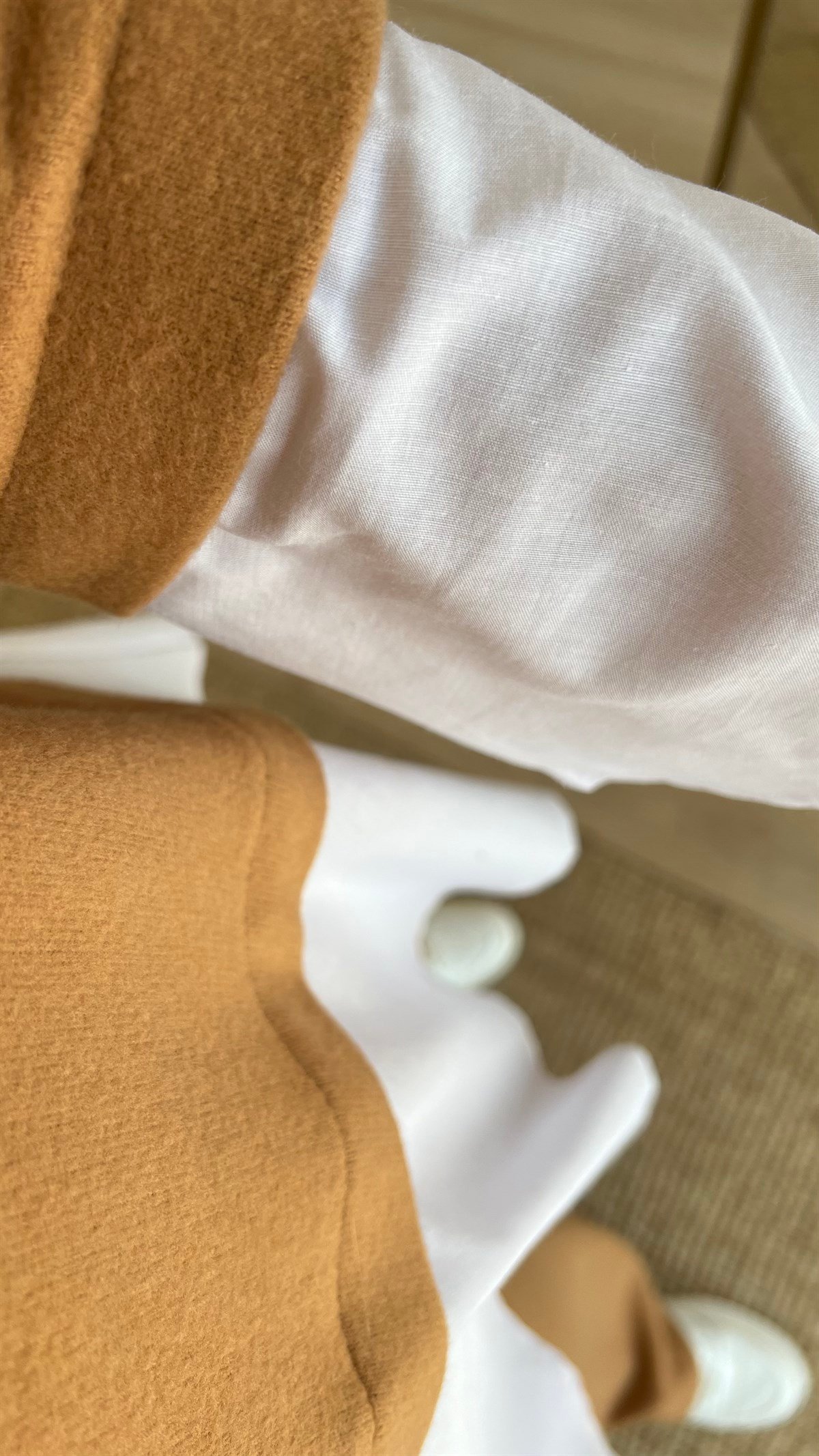 Camel Gömlek Detaylı Bluz Pantolon Takım