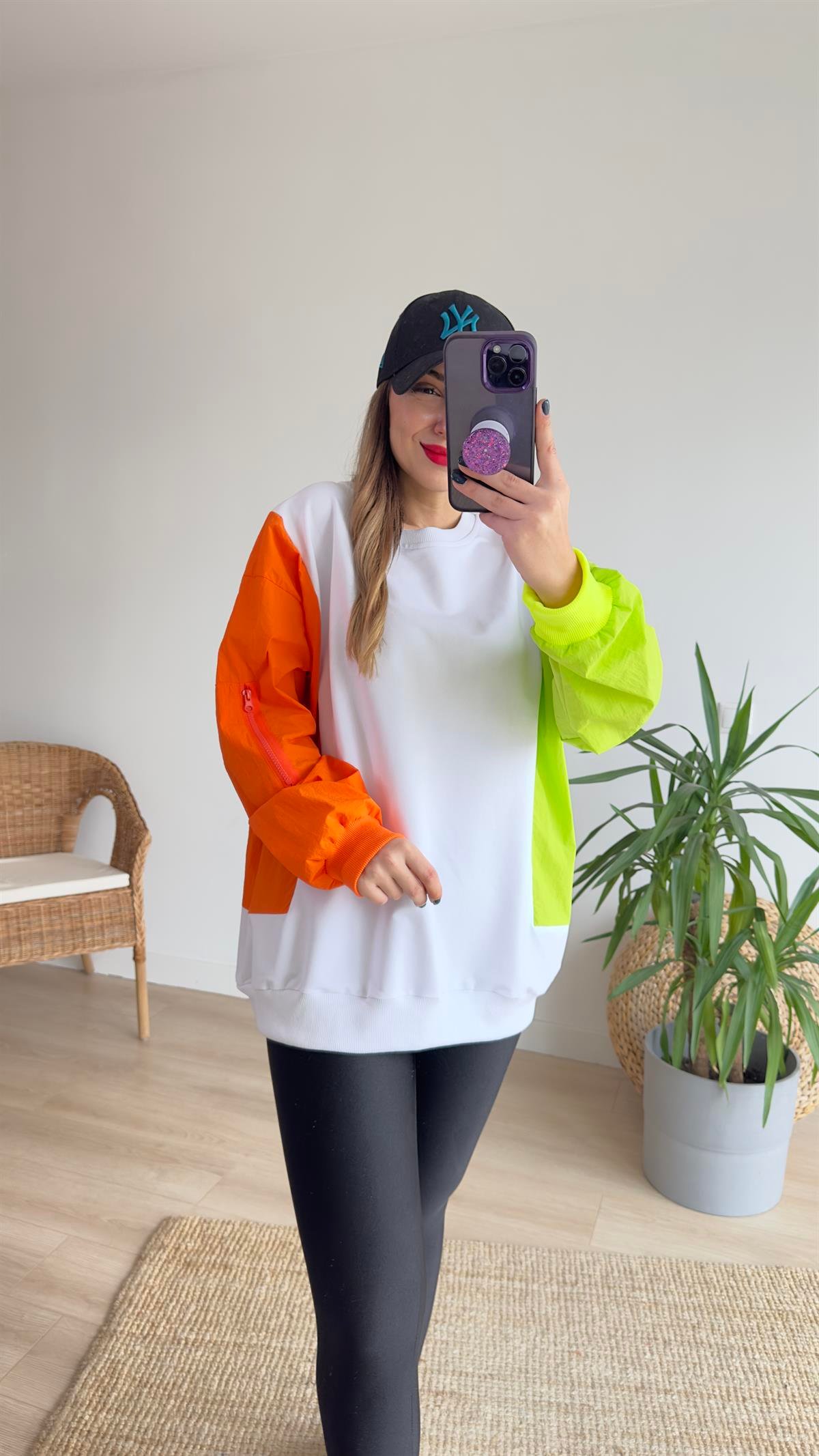 Marka Model Yeşil Paraşüt Garni Sweat