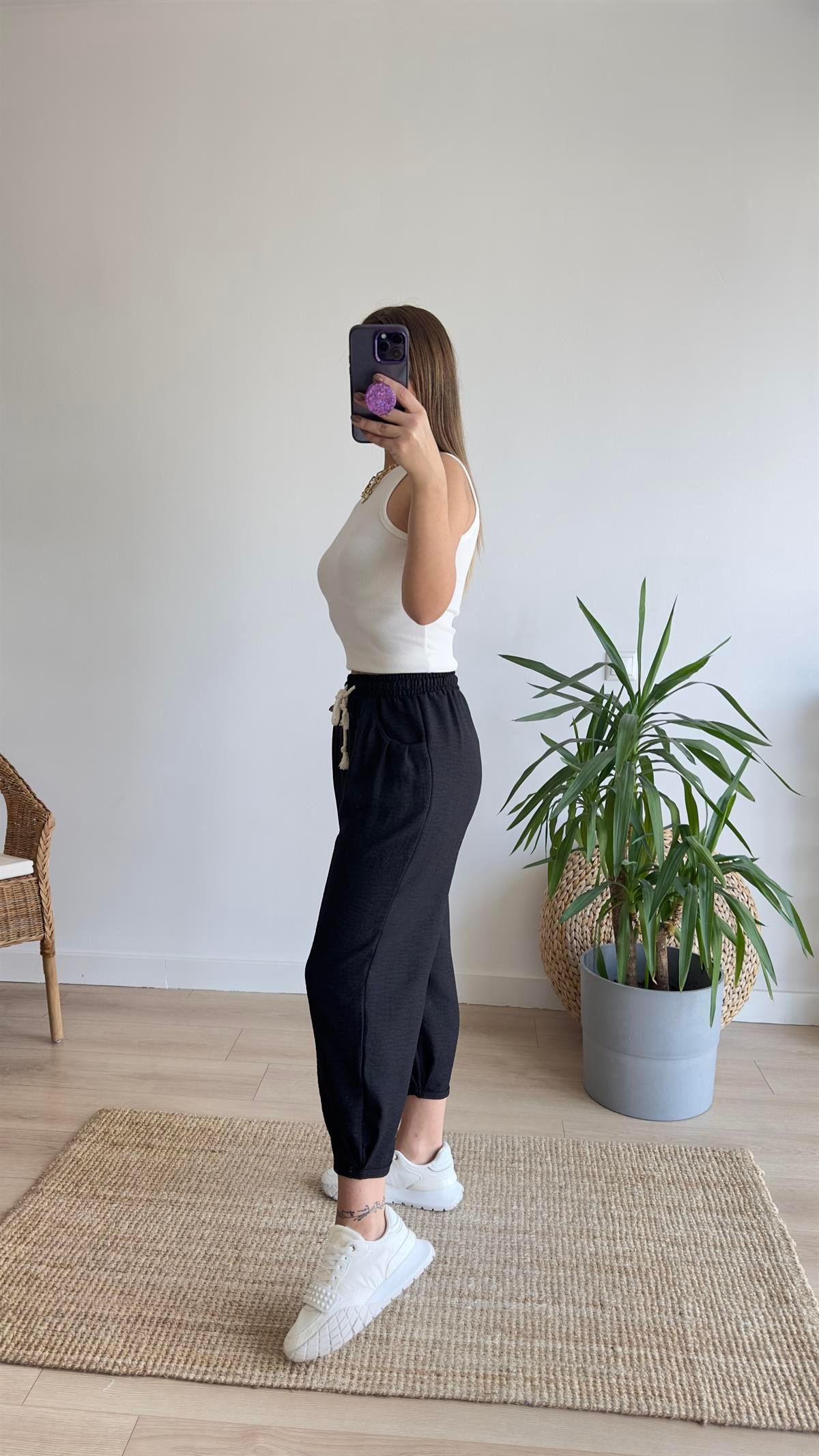Lente Siyah Şalvar Pantolon