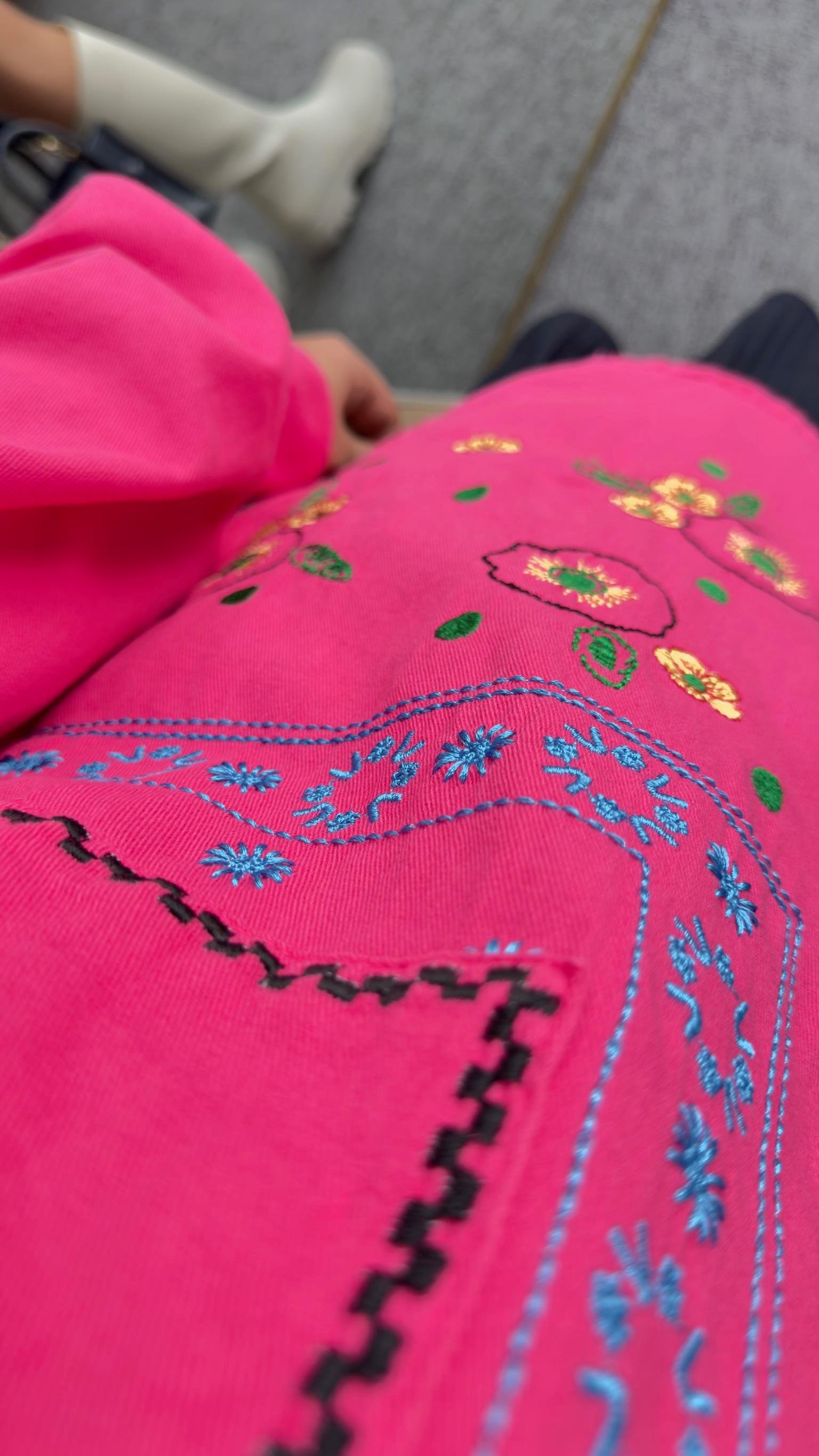 Goody Nakışlı Pembe Ceket