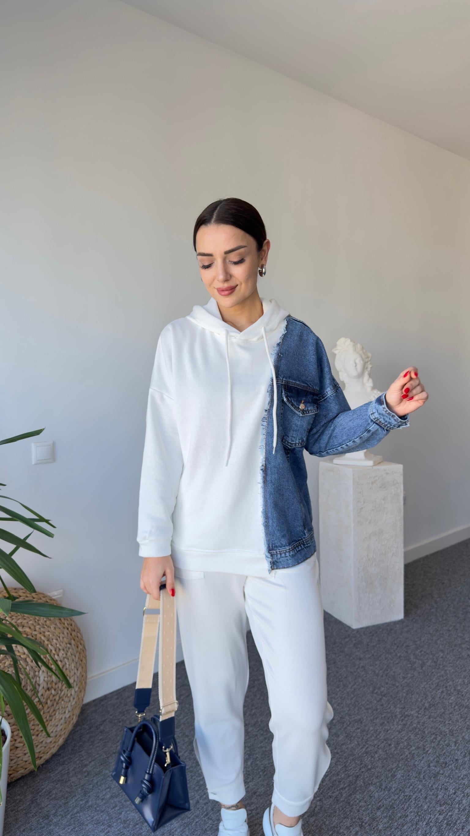 Sean Orj Model Kot Garnili Kapüşonlu Sweat