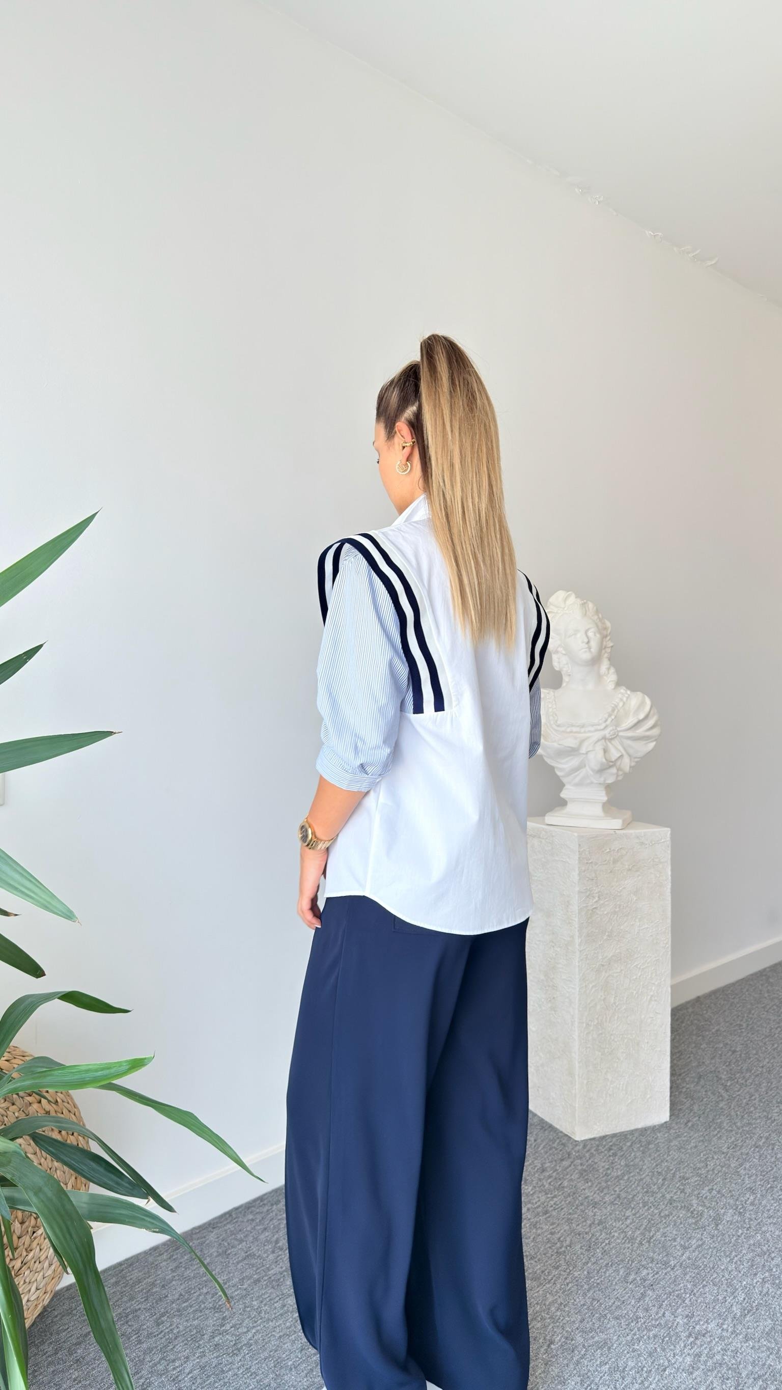 Pref Ribanalı Beyaz Gömlek