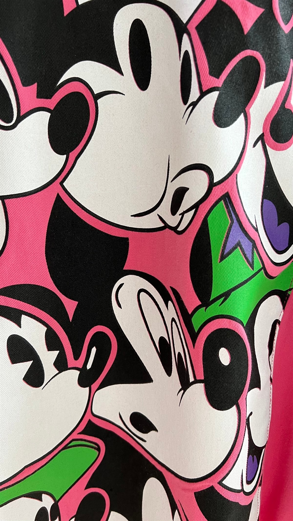 Sırtı Mickey Baskı Çift Renk Ceket
