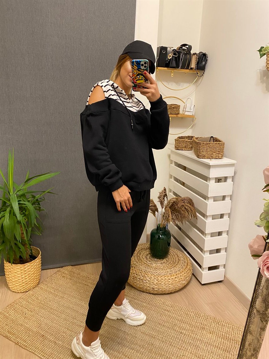 Omuz Dekolteli Sweatshirt