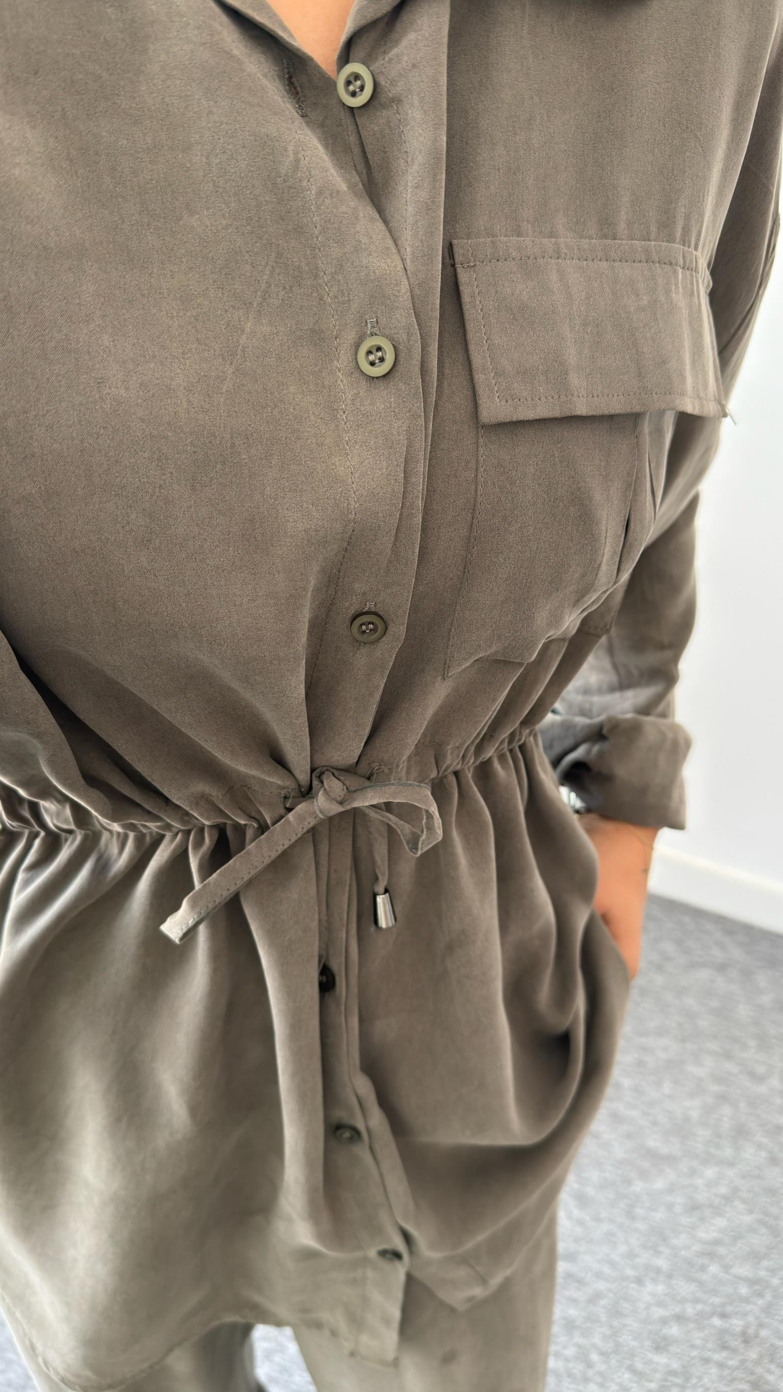 Haki Orena Bel Büzgülü Tensel Takım 