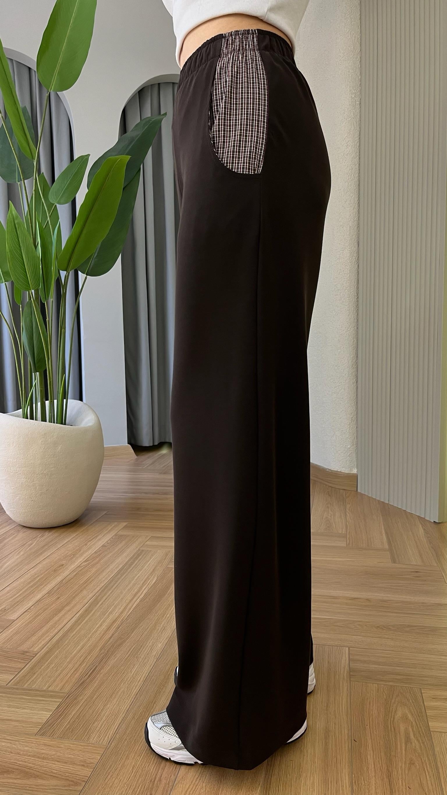 Kahve Slage Premium Gömlek Pantolon Takım