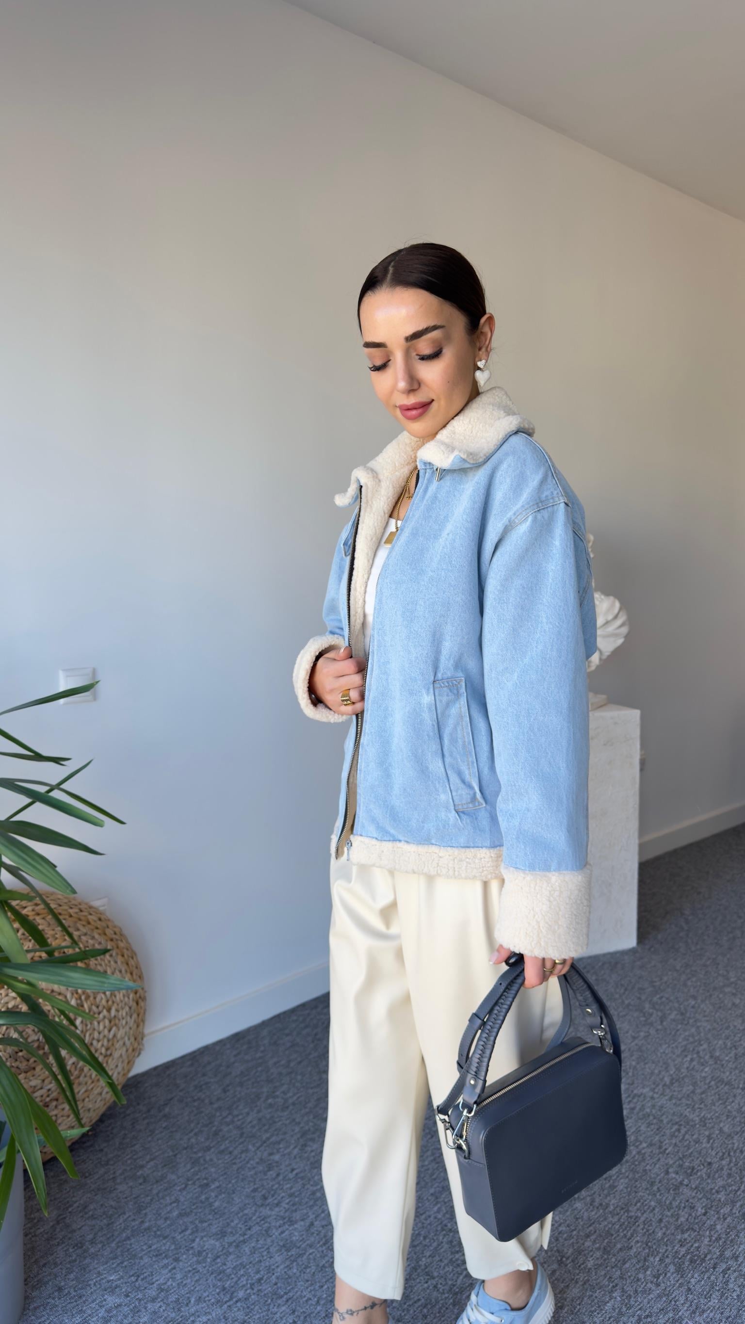 Marka Model İçi Peluş Kot Mont