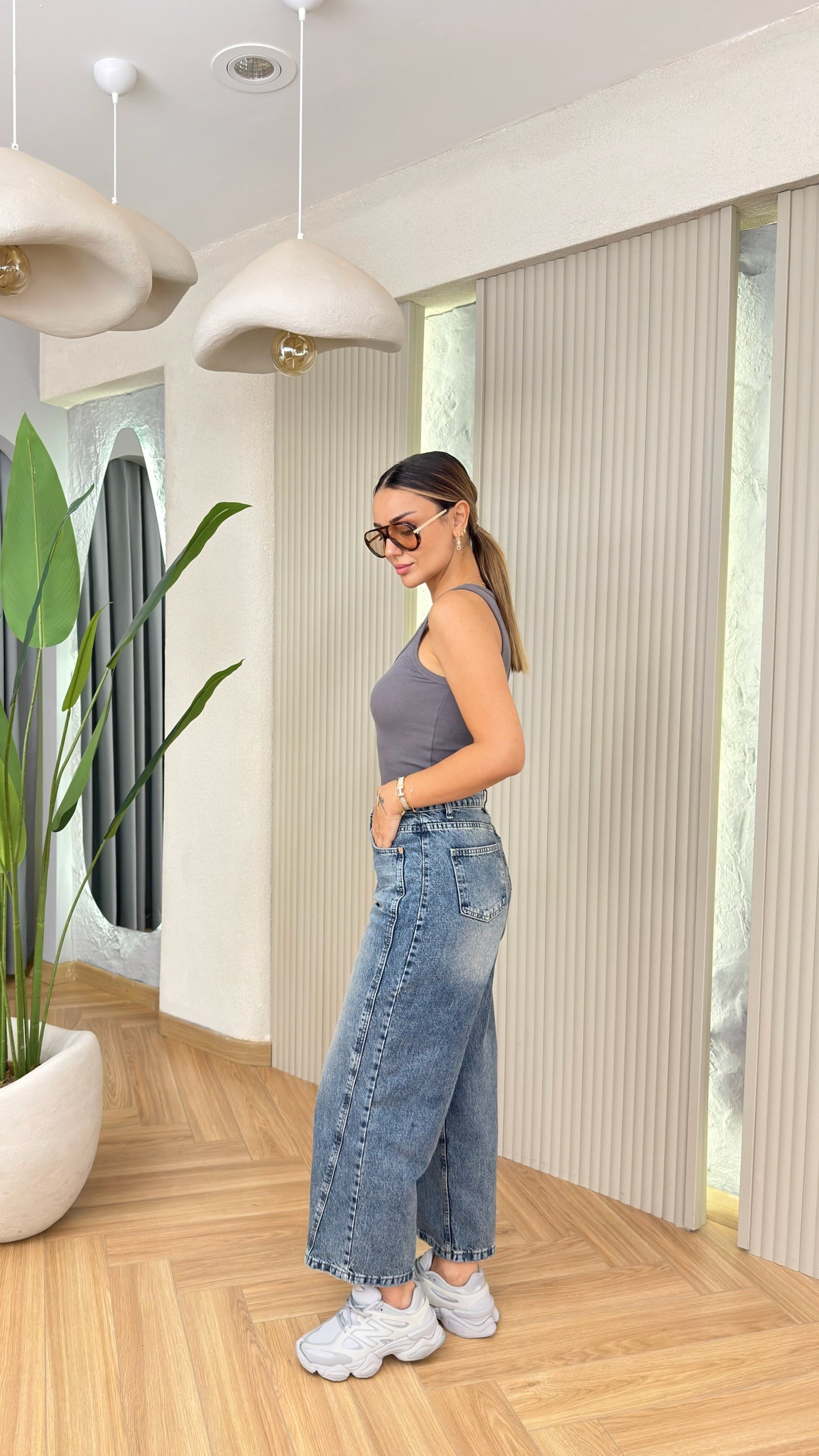 Tidera Dikiş Detaylı Balon Jean