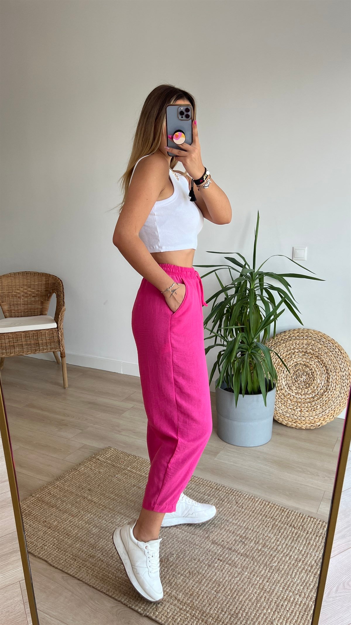 Pembe Şalvar Pantolon