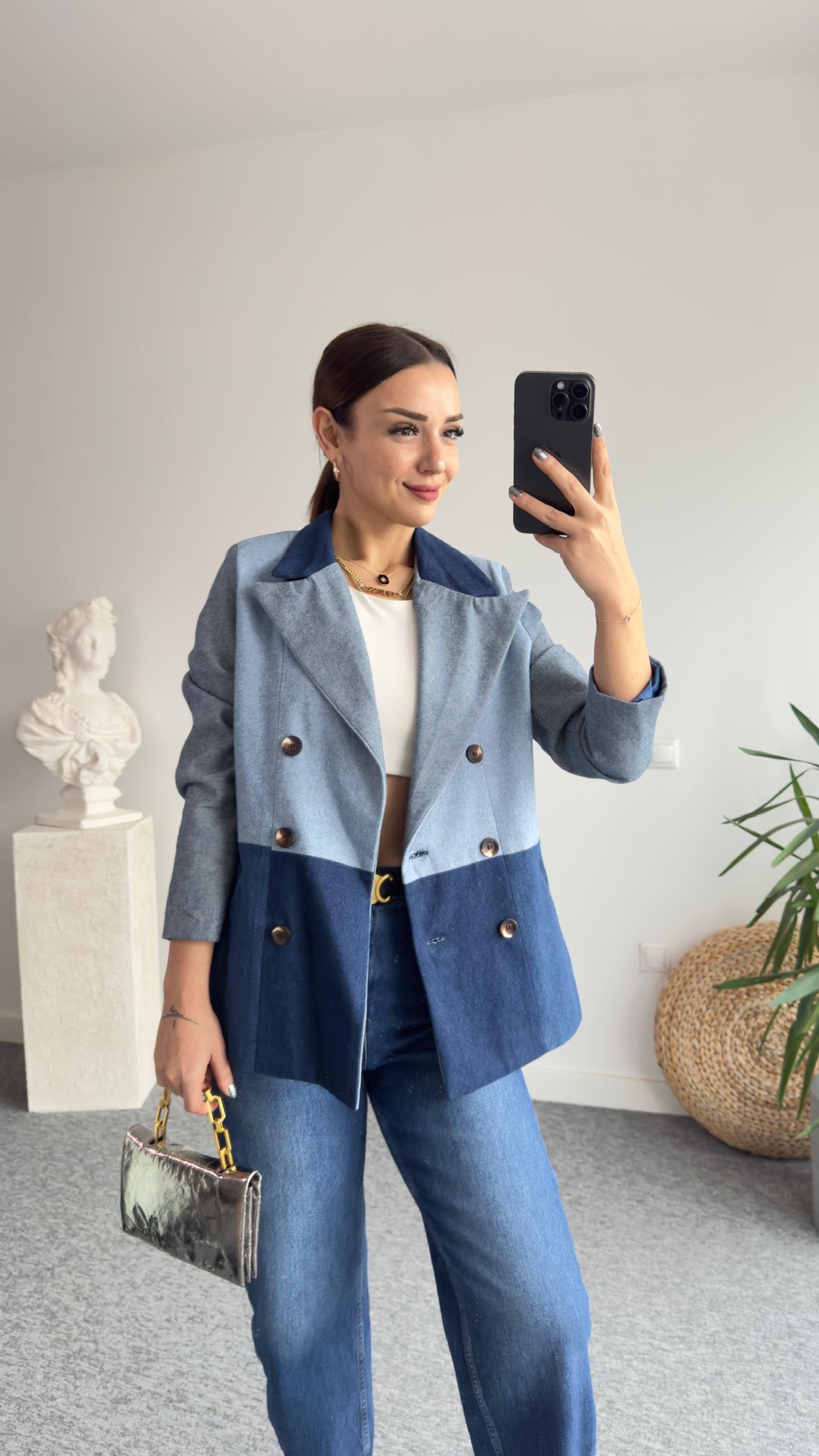 Pablo Renk Geçişli Blazer Ceket