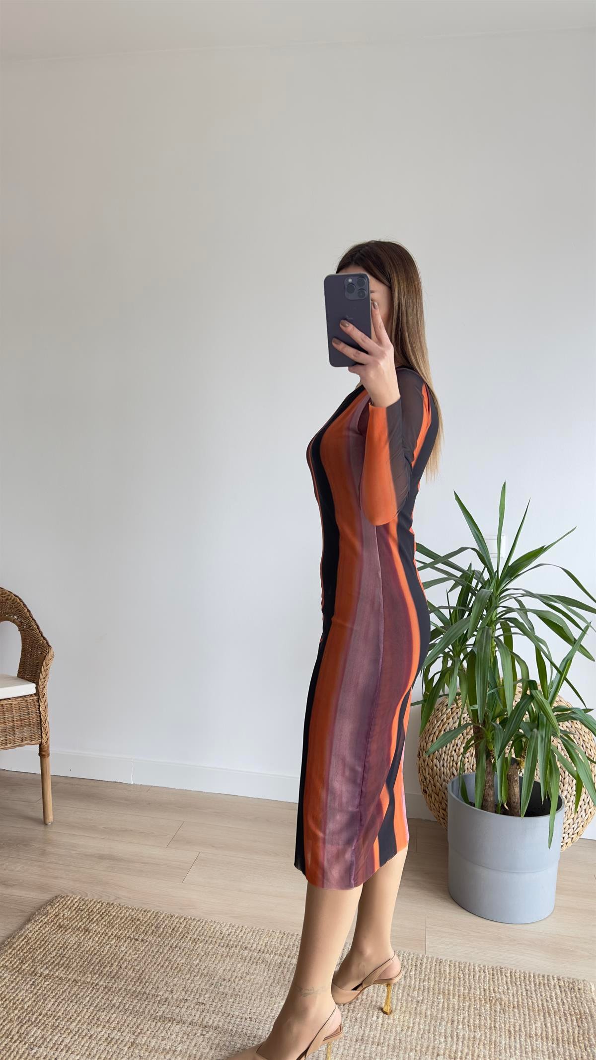 Zra Model Renk Geçişli Batik Elbise 