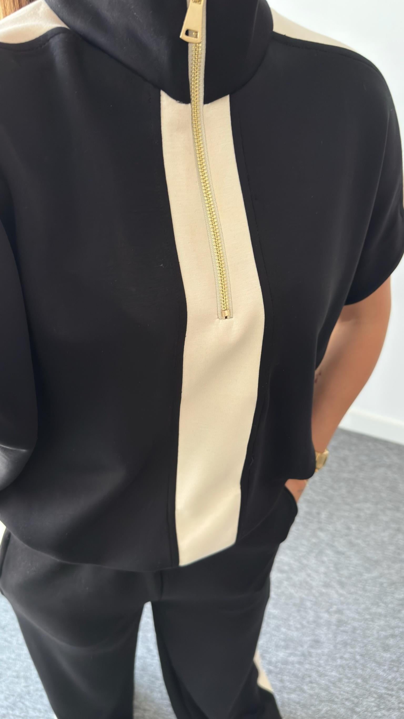 Marle Kısa Kol Şeritli Modal Takım