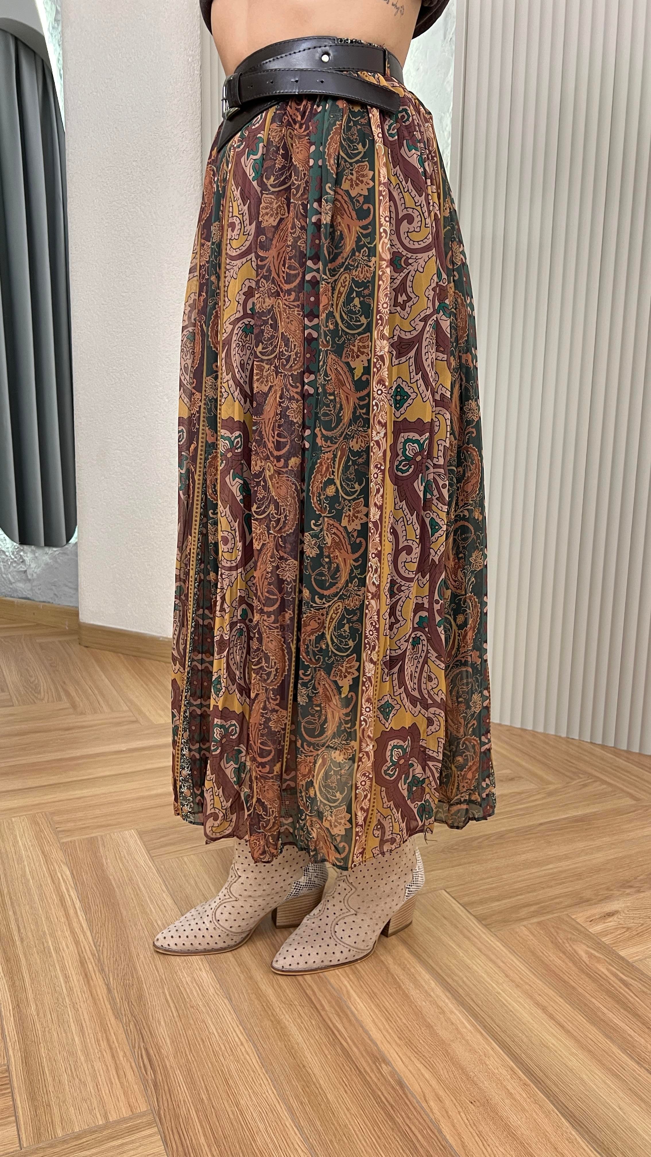 Bolens Zra Model Etnik Desen Kemerli Etek