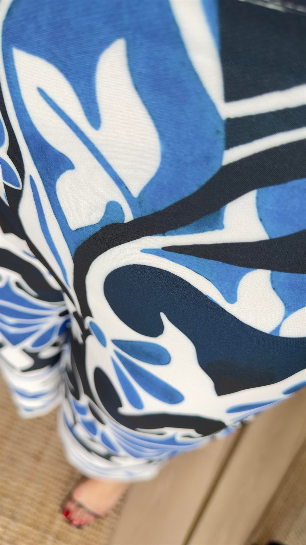 Culotte Mavi Desenli Pantolon